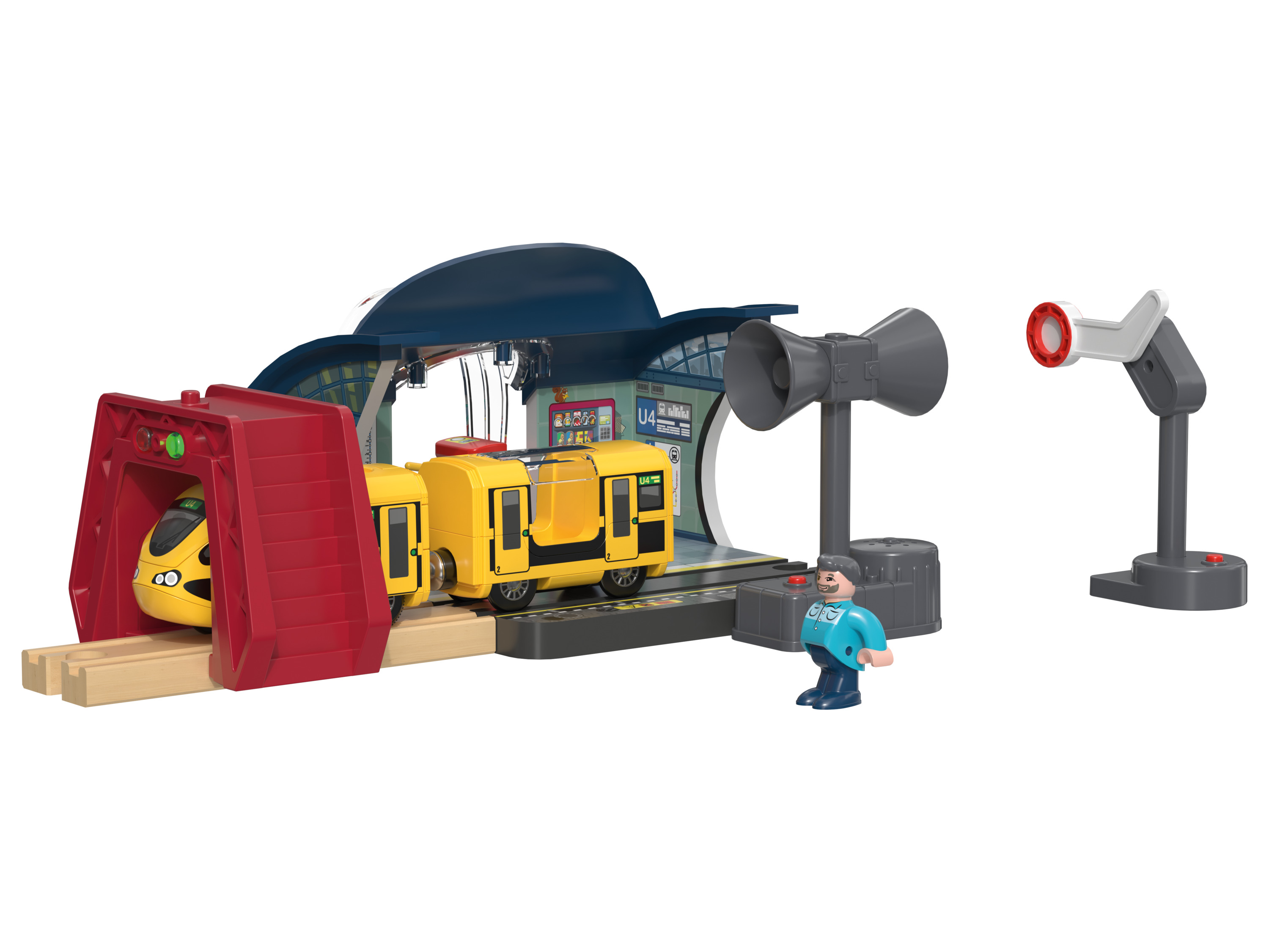 Playtive Holz Eisenbahn Technologie Set (U-Bahn Station)''