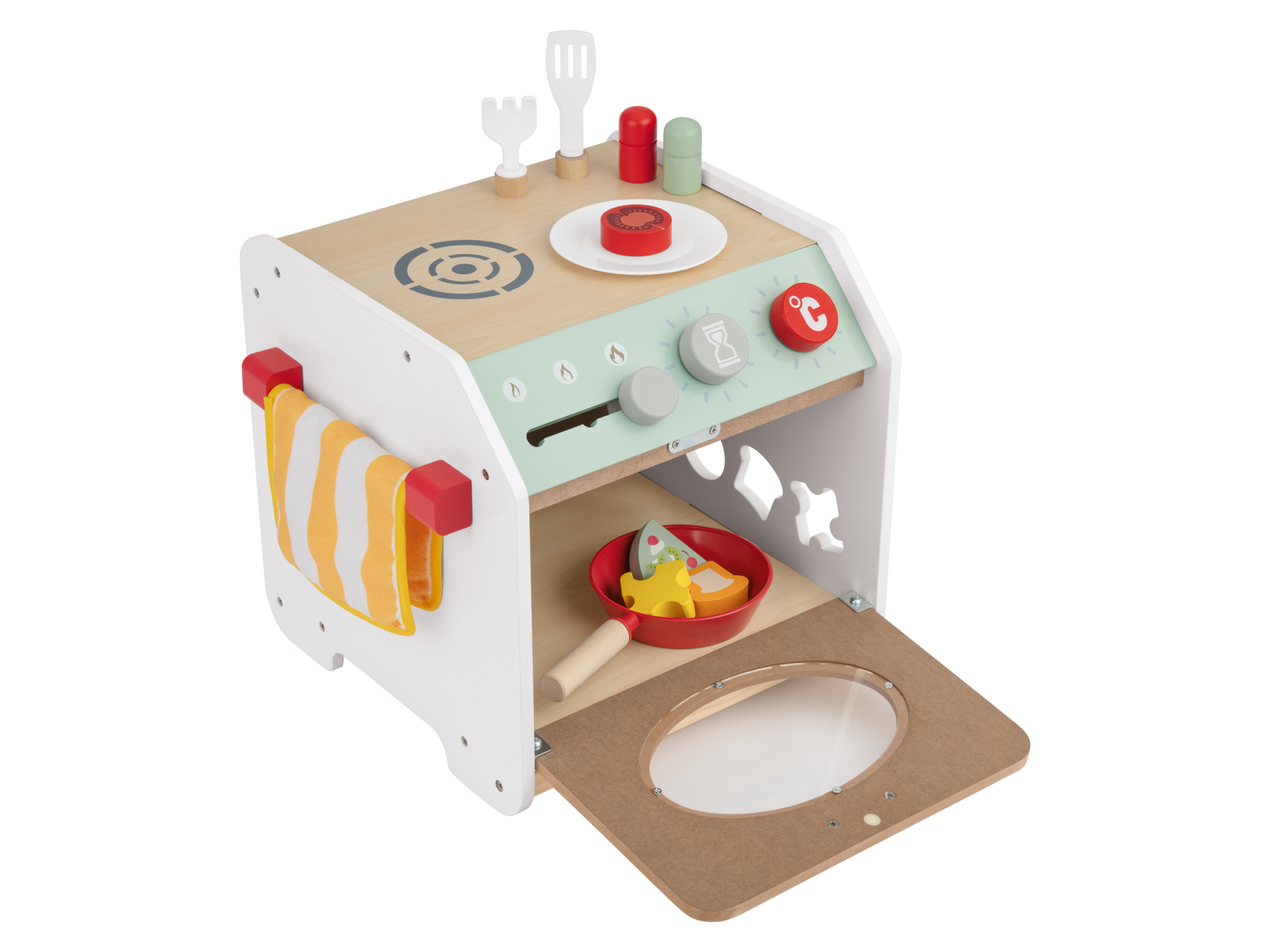 Playtive Holz Motorikwürfel Küche und Werkbank (Motorikwürfel Küche)''