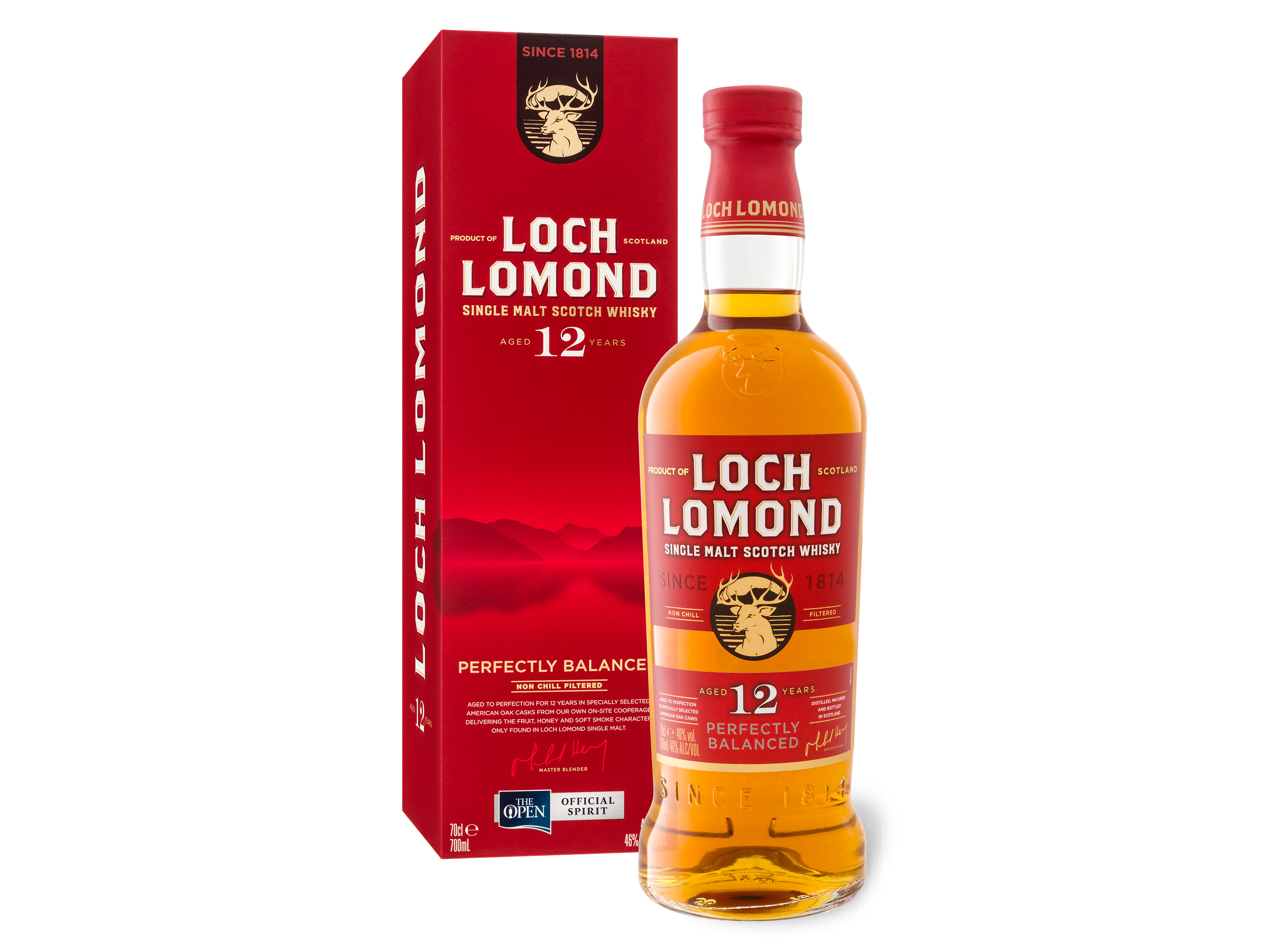 Loch Lomond Highlands Single Malt Scotch Whisky 12 Jahre mit Geschenkbox 46% Vol