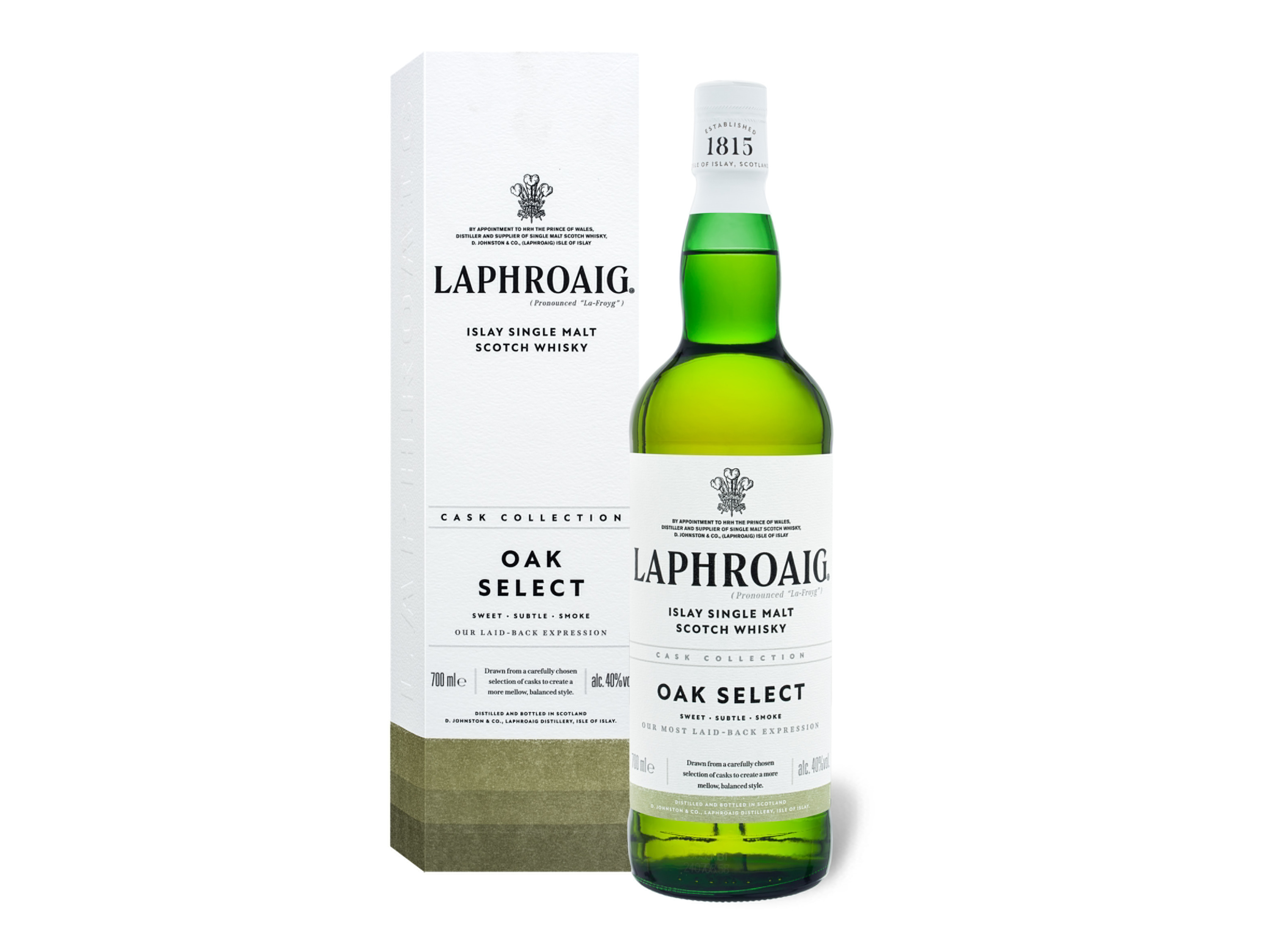 Laphroaig Oak Select Islay Single Malt Scotch Whisky mit Geschenkbox 40% Vol