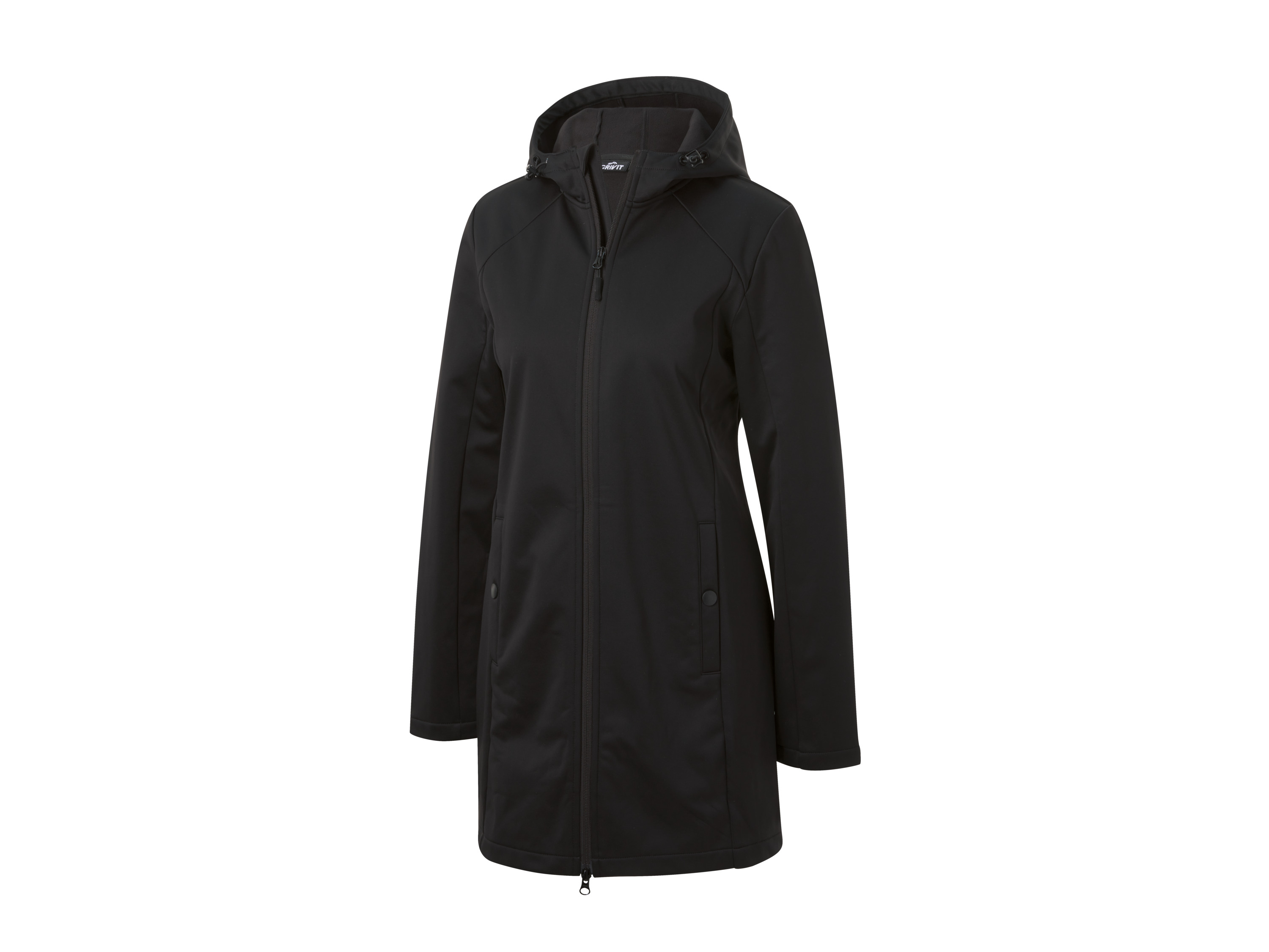 CRIVIT Damen Softshell Mantel (Schwarz, XS(32/34))