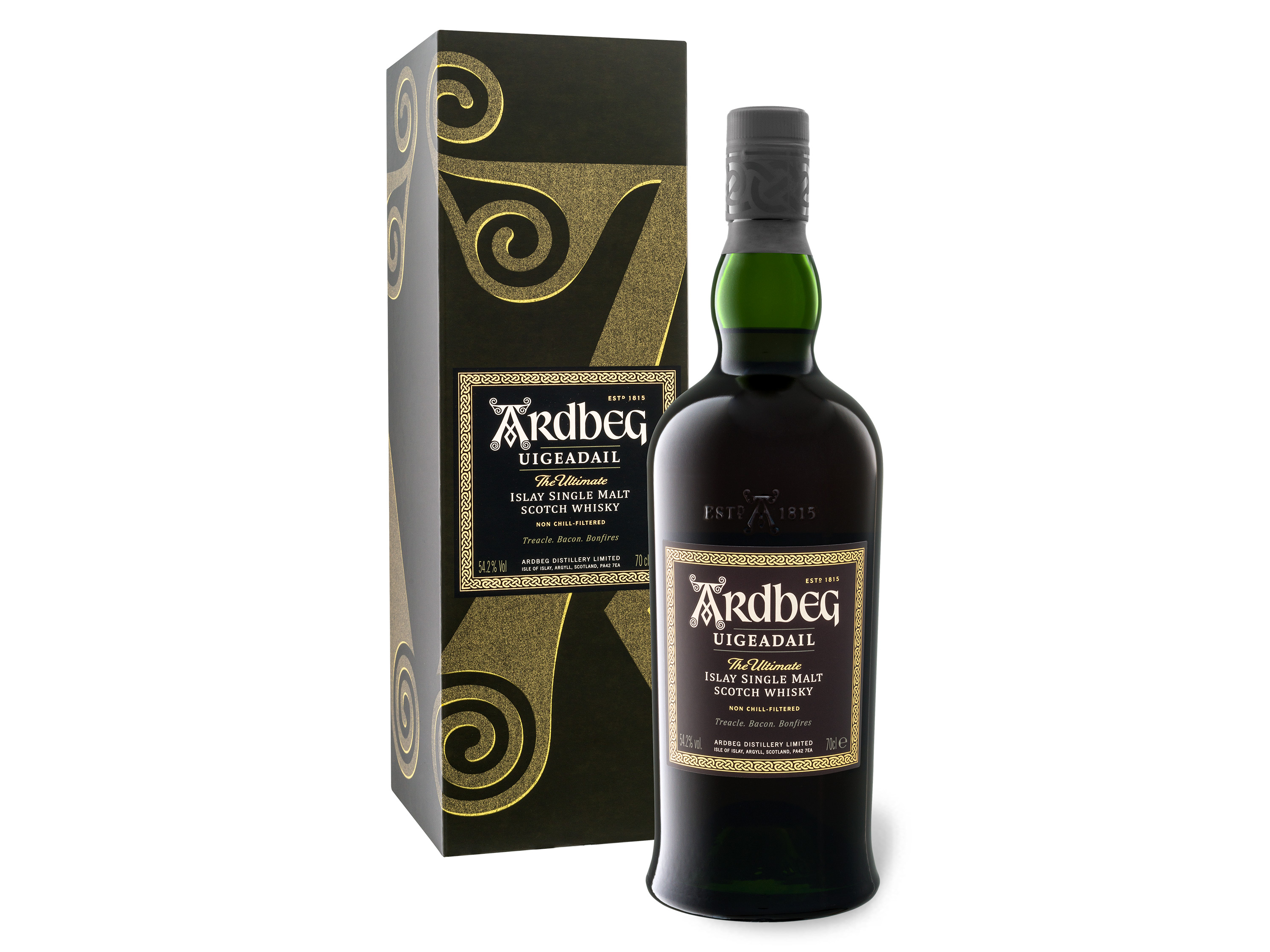 Ardbeg Uigeadail Islay The Ultimate Single Malt Scotch Whisky mit Geschenkbox 54,2% Vol