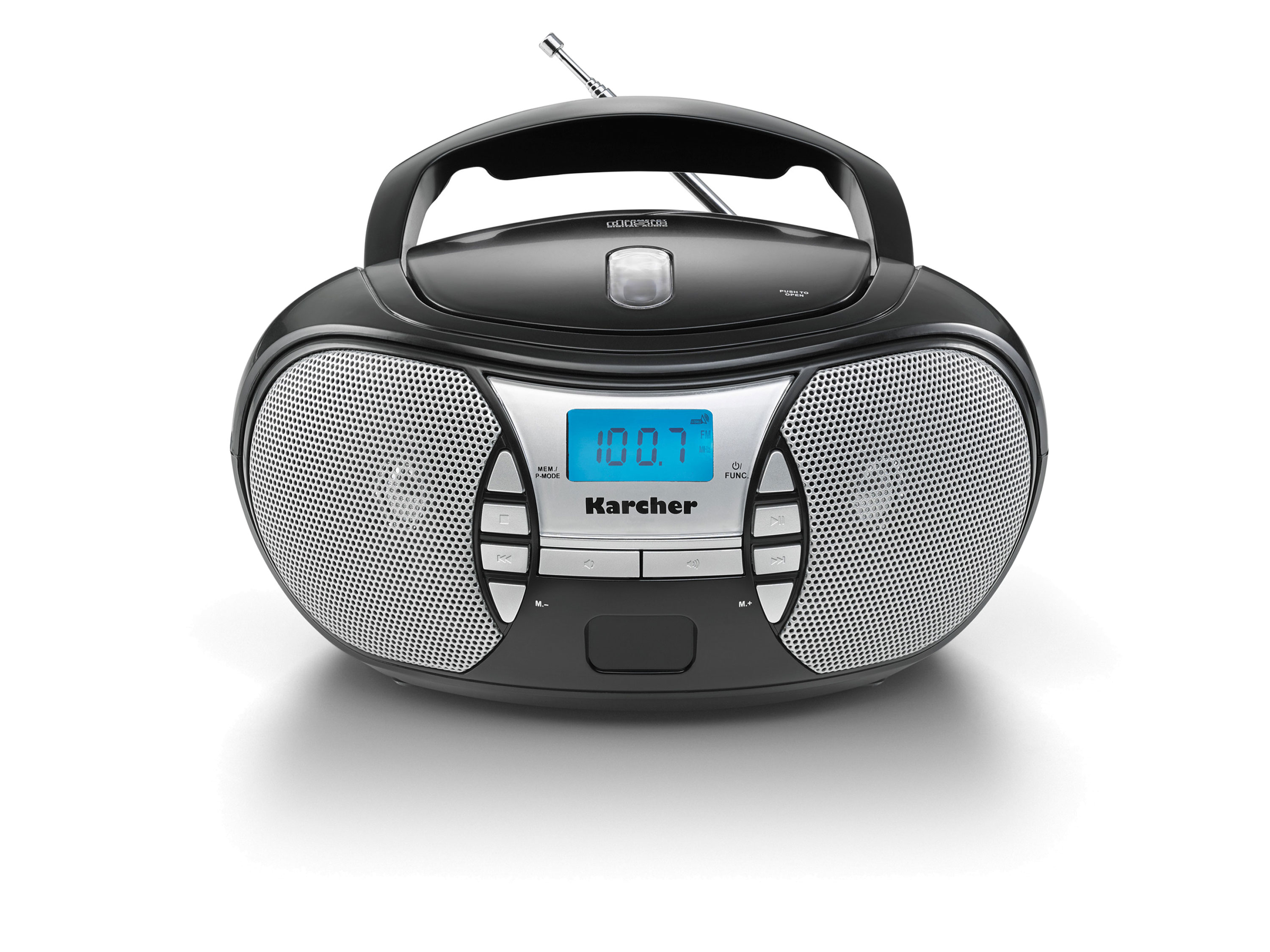 Karcher RR 5025 tragbarer CD-Player mit UKW Radio (Schwarz)