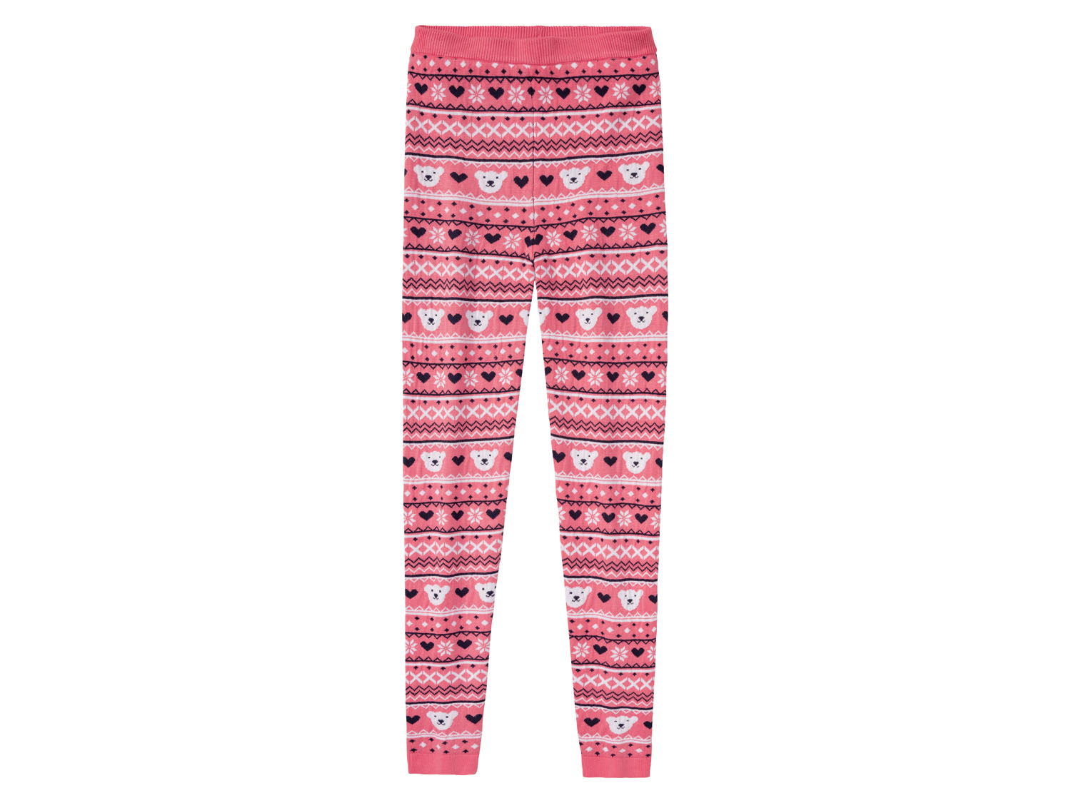 pepperts!® Kinder Mädchen Strickleggings Weihnachten (pink, 146/152)