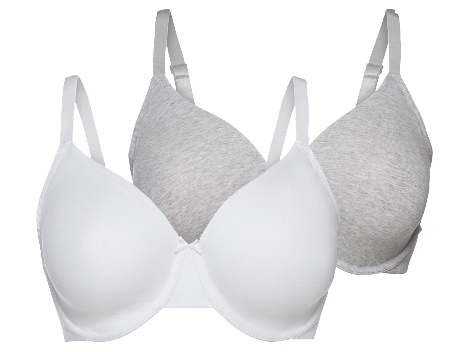 esmara® Damen Bügel BH gemouldet 2er (Grau/Weiß, 90D)''