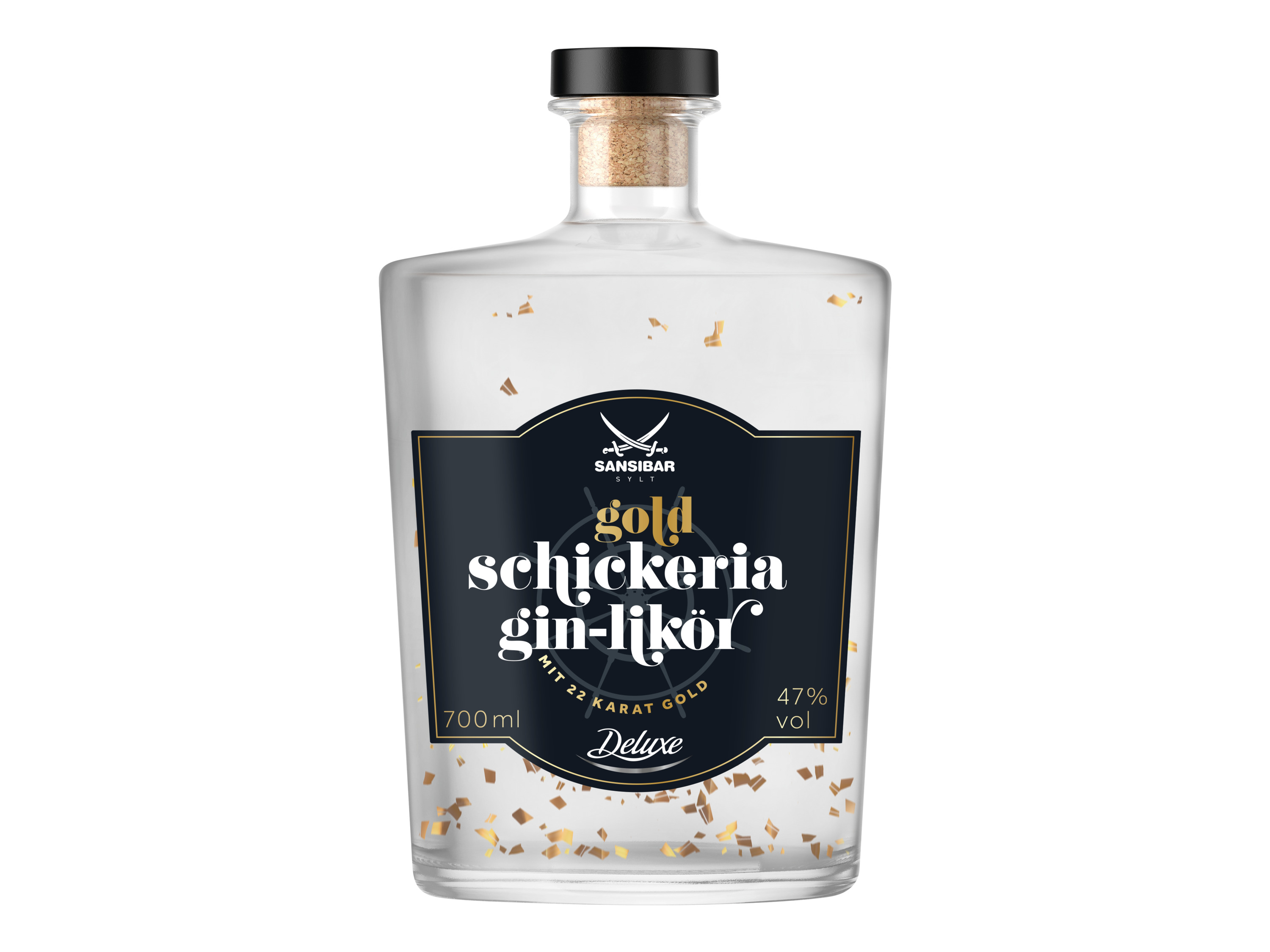 SANSIBAR DELUXE Schickeria Gin-Likör mit Gold 47% Vol