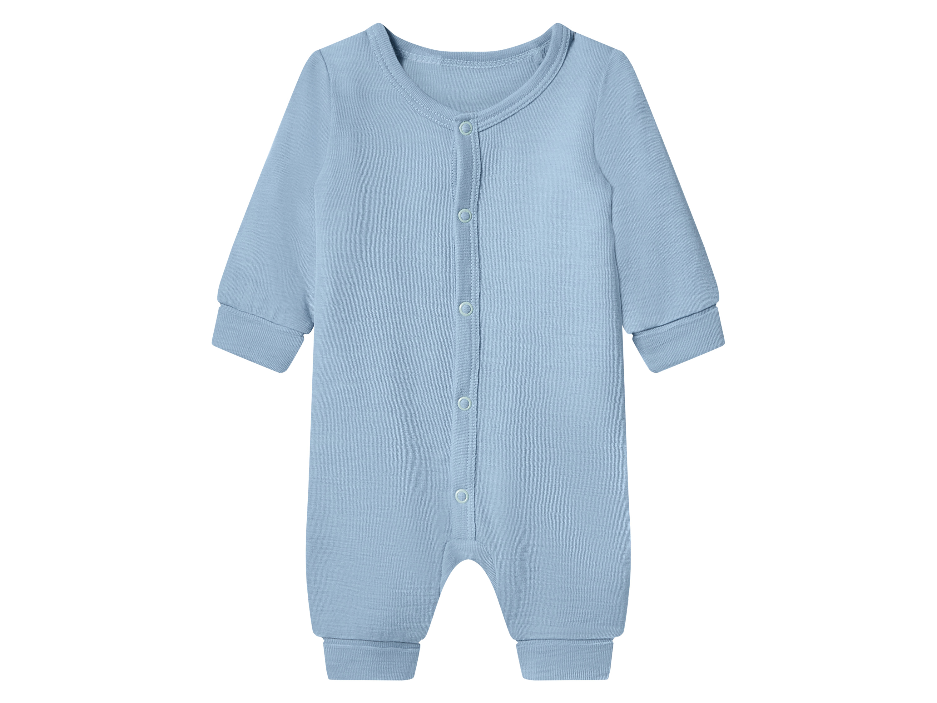 lupilu® Premium Baby Strampler Wolle/Seide (Hellblau, 86/92)