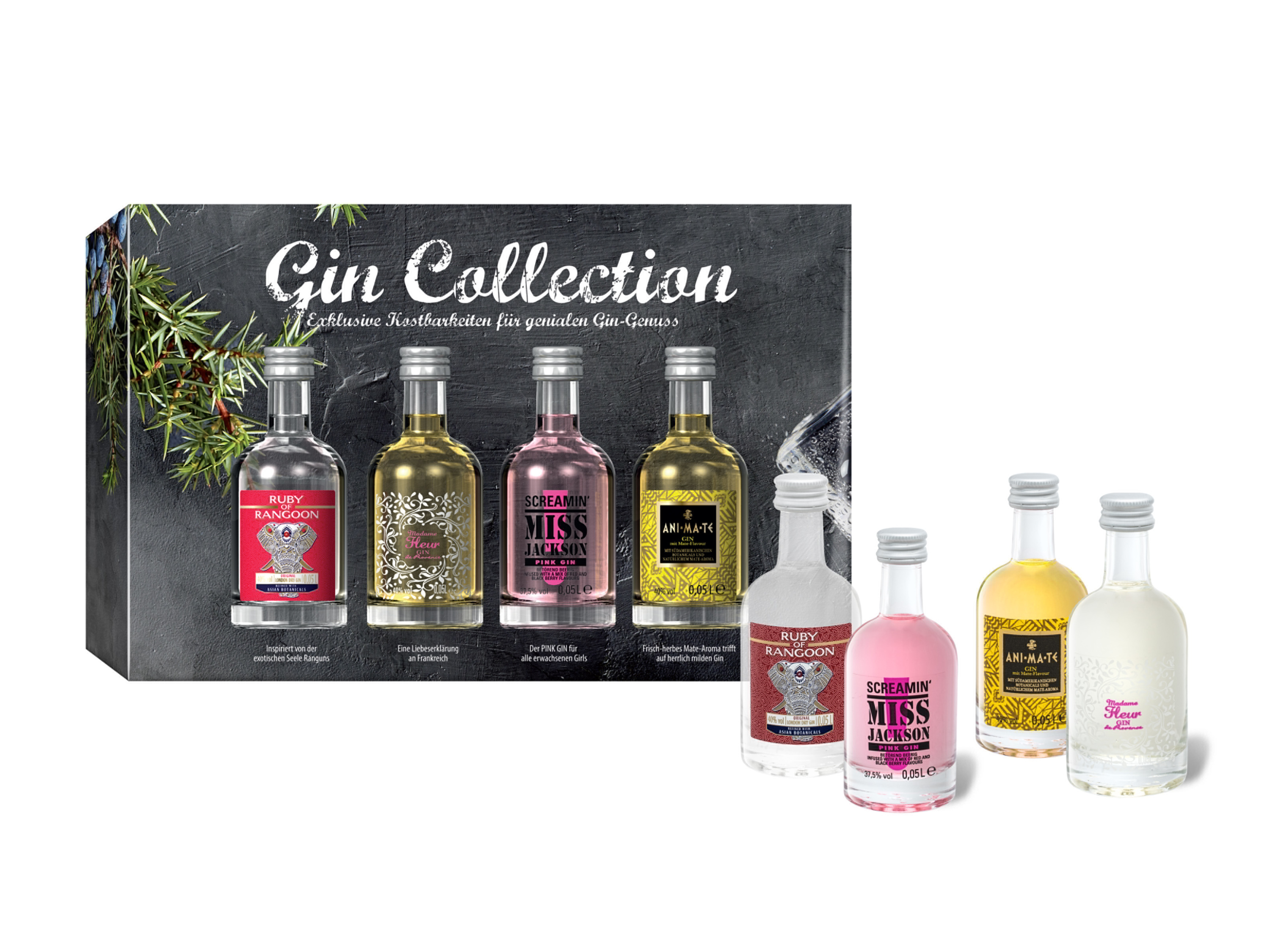 Gin Collection Ginpaket 4 x 0,05 l, 37,5-40% Vol