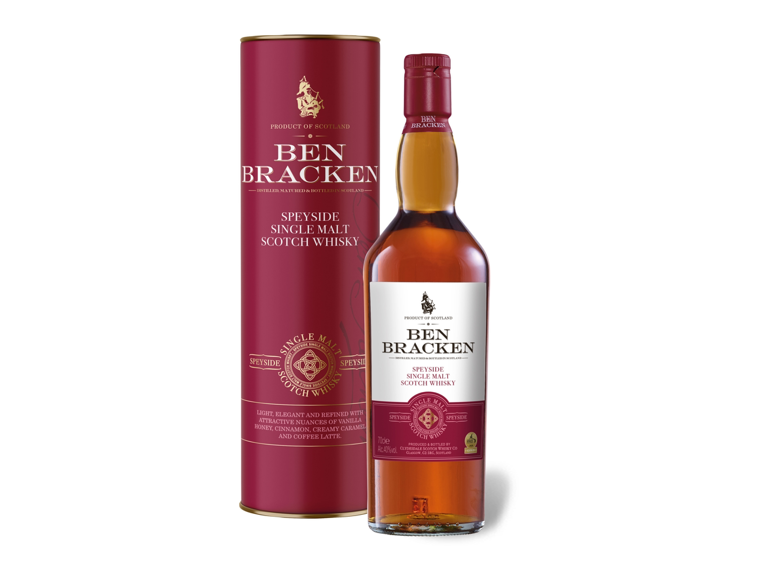 Ben Bracken Speyside Single Malt Scotch Whisky mit Geschenkbox 40% Vol