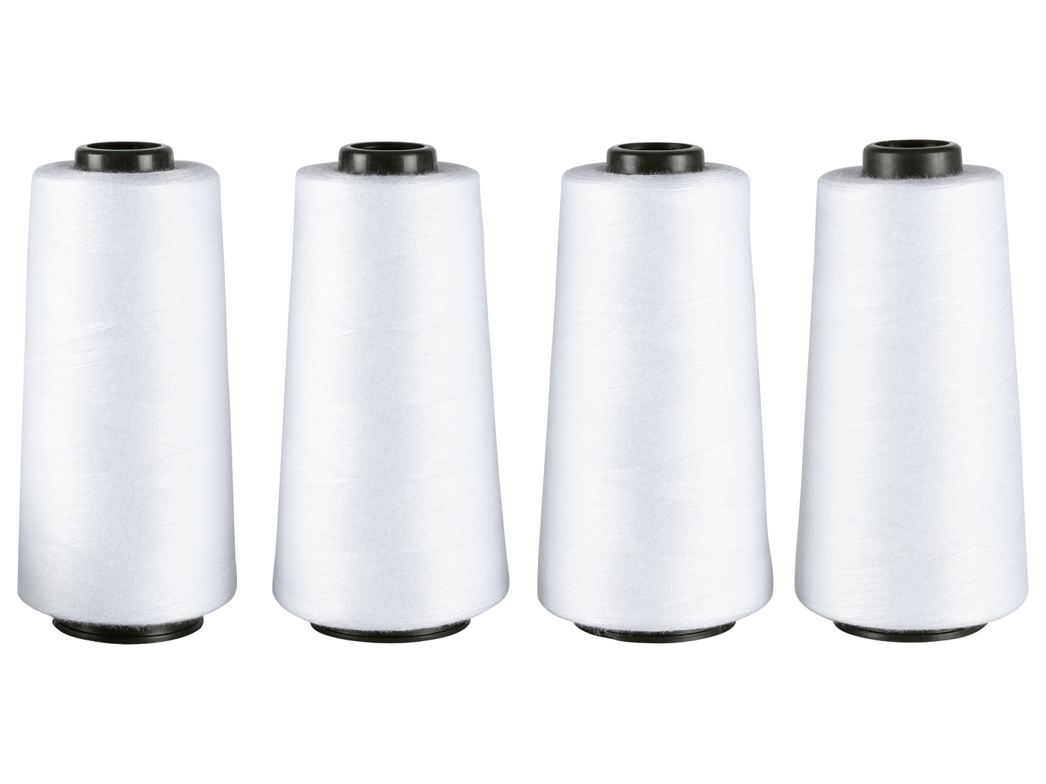 crelando® Overlock Nähgarnspule 2.500m 4er (Weiß)