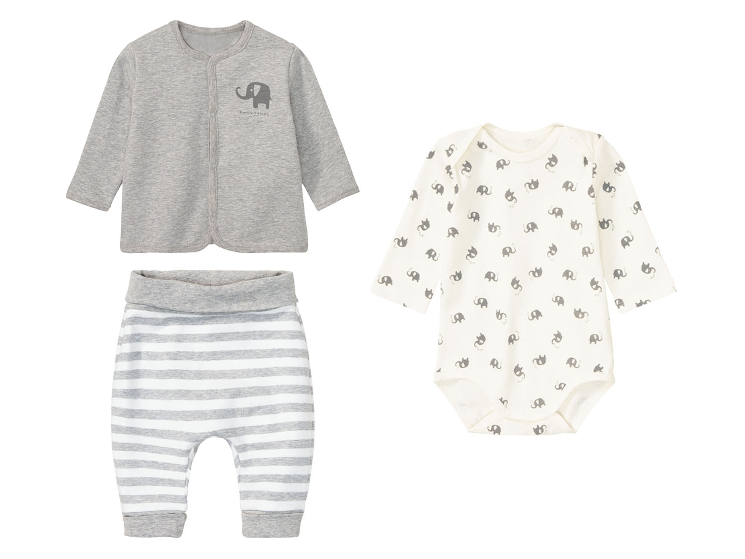 bellybutton Baby Mädchen Jungen New Born Geschenkset (Grau, 56)