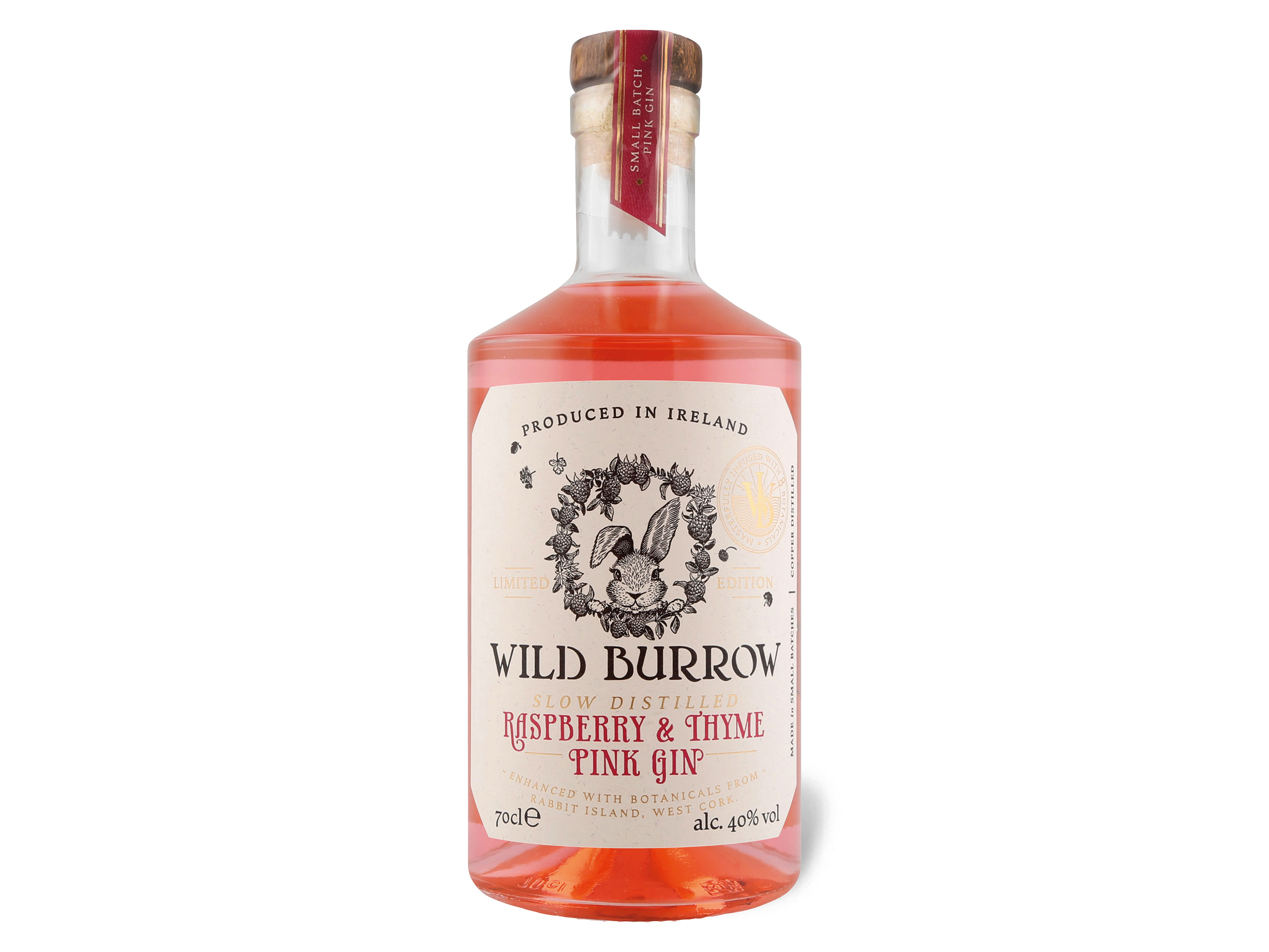 Wild Burrow Raspberry & Thyme Slow Distilled Gin 40% Vol