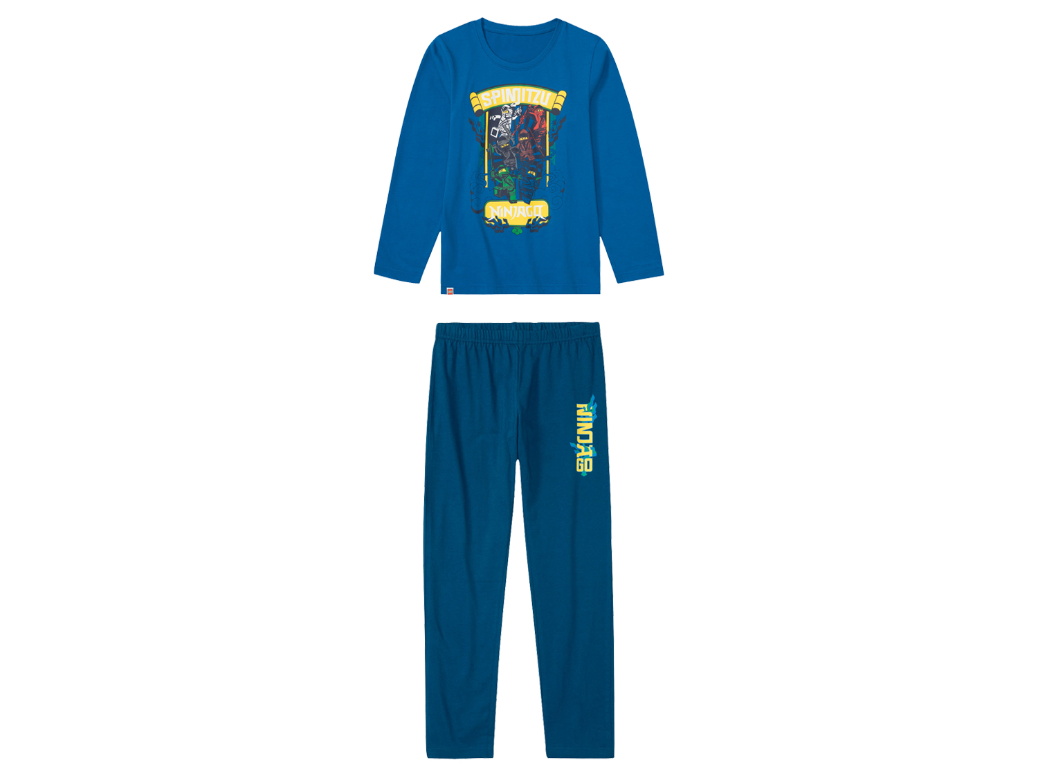 LEGO Kinder Jungen Pyjama 2 tlg. (98/104, Ninjago blau/dunkelblau)