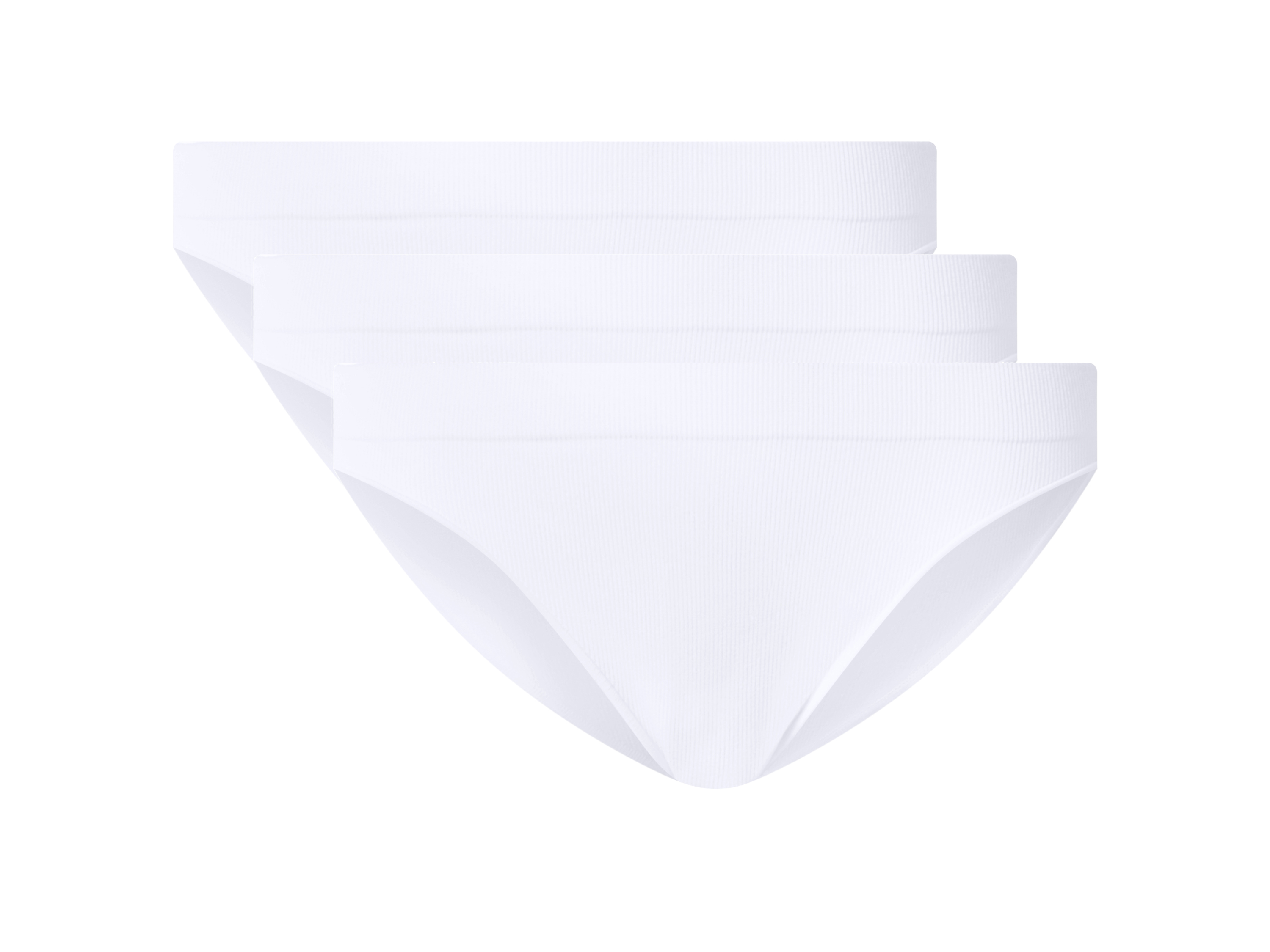 ESMARA® Damen Gerippte Slips, 3 Stück (weiß, M(40/42))''