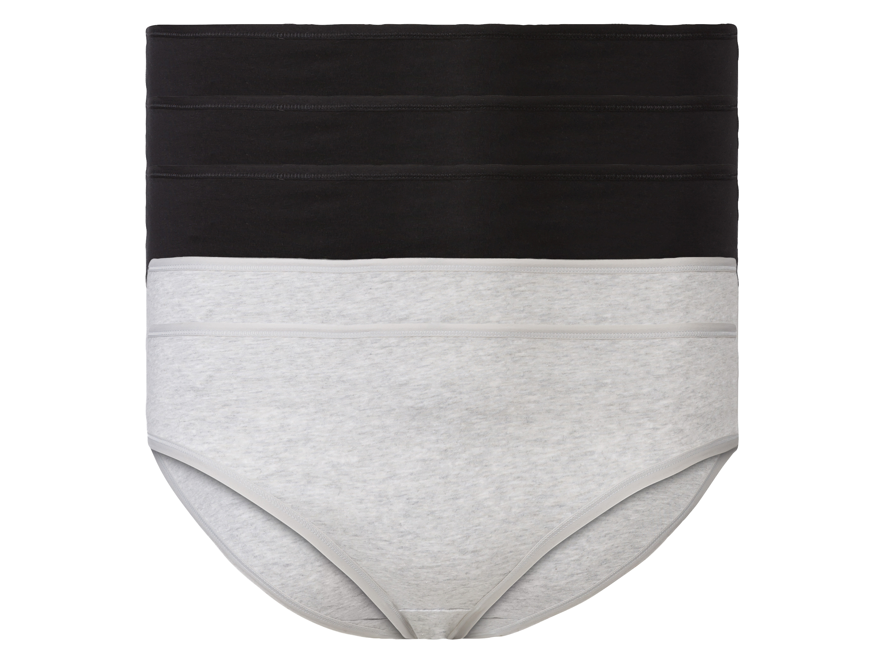 esmara® Damen Slips, 5 Stück (XL(48/50), schwarz/grau)