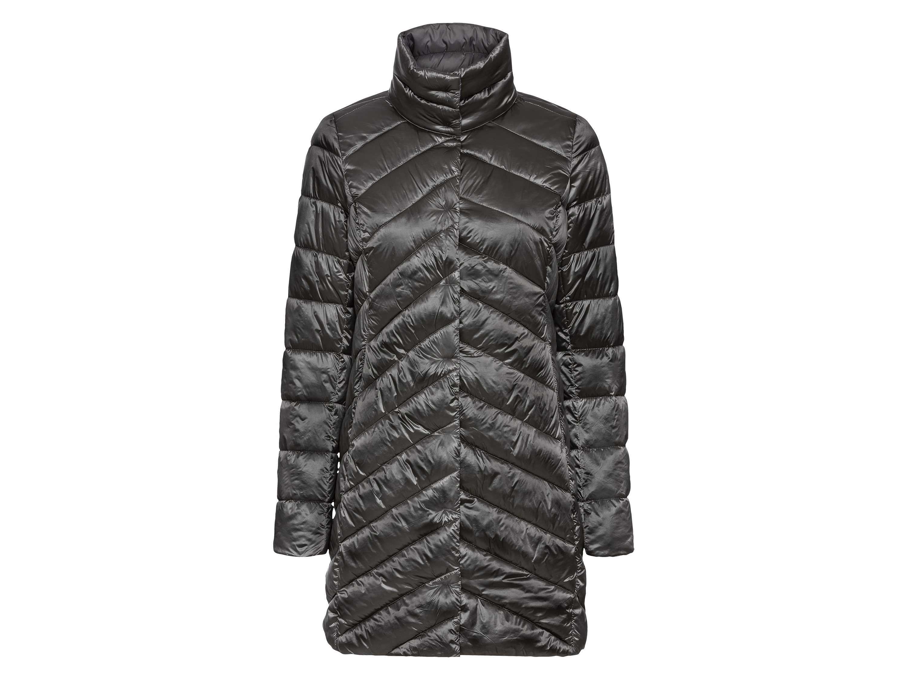 esmara® Damen Mantel Lightweight (XS(32/34), grau metalic)