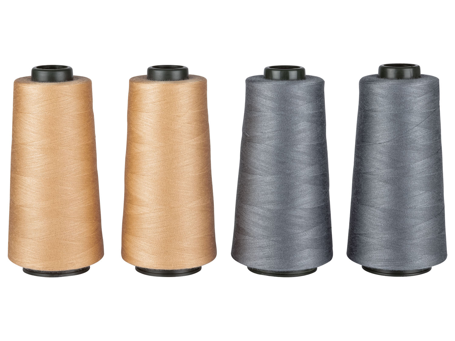 crelando® Overlock Nähgarnspule 2.500m 4er (beige/grau)