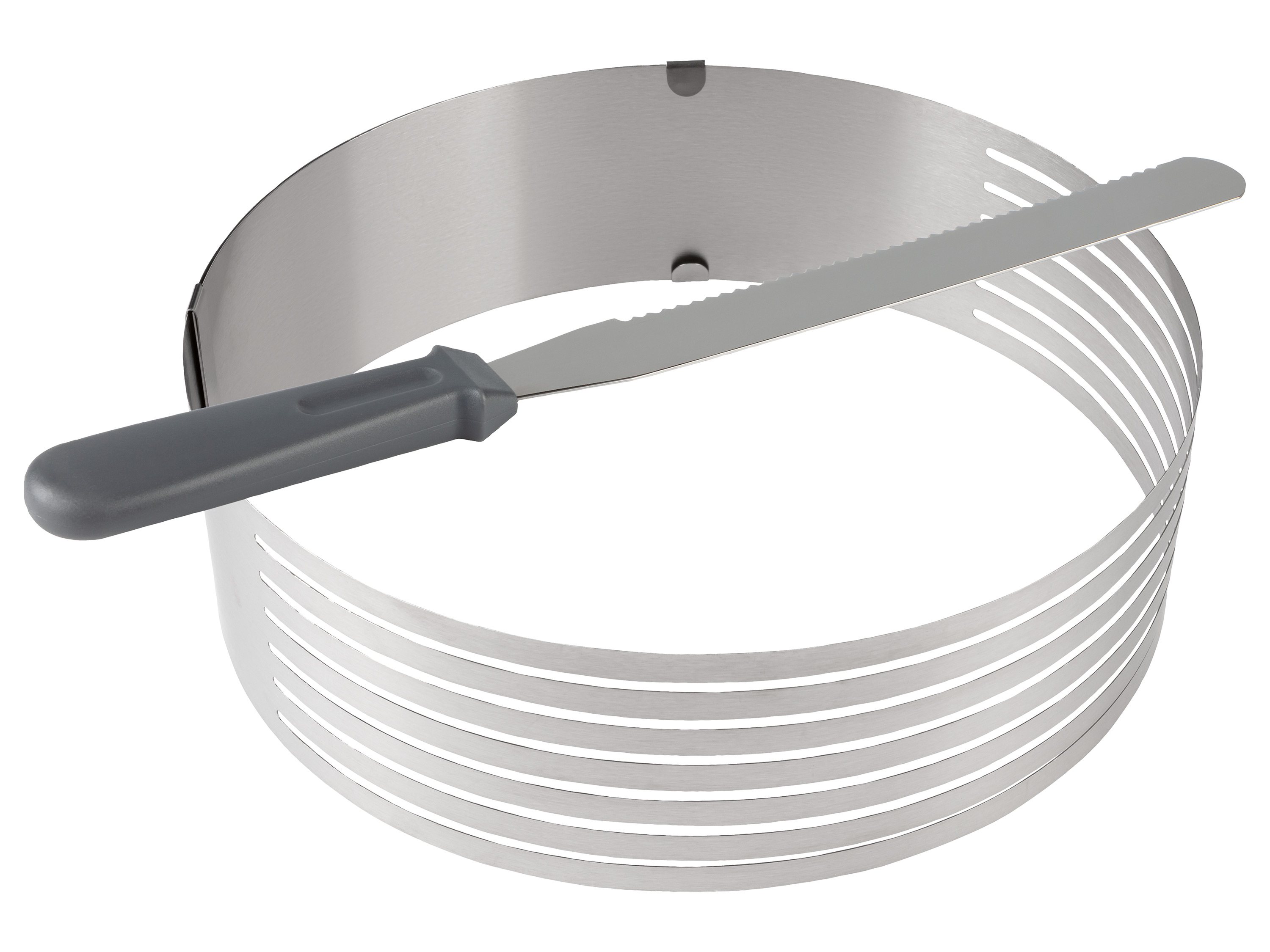 ERNESTO® Tortenbodenheber/ Kuchenschneidhilfe inkl. Messer (Kuchenschneidhilfe)