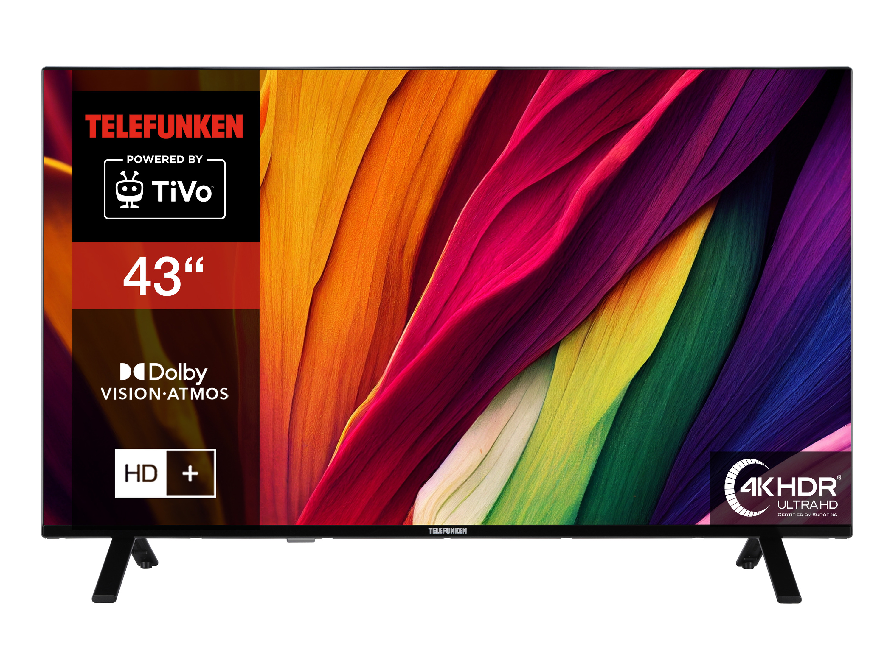 TELEFUNKEN Fernseher XUTO750S TiVo Smart TV 4K UHD (43 Zoll)
