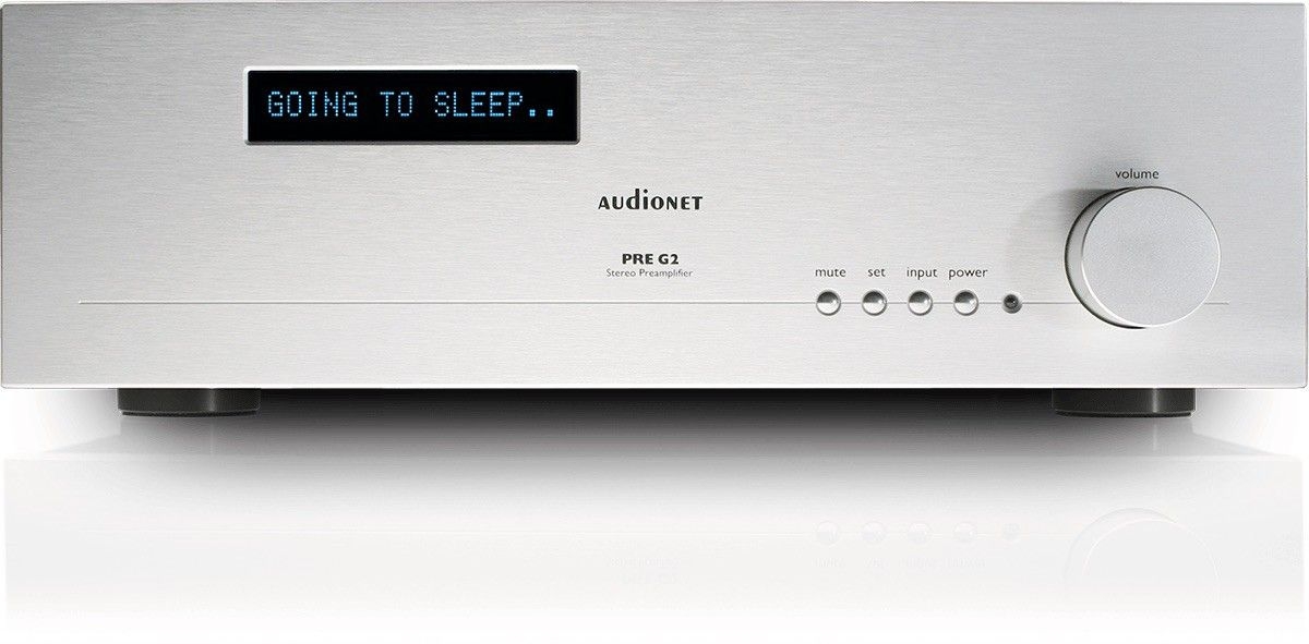 Audionet PRE G2 mit blauem Display Mikroprozessorgesteuerter Referenz Vorverstärker silber