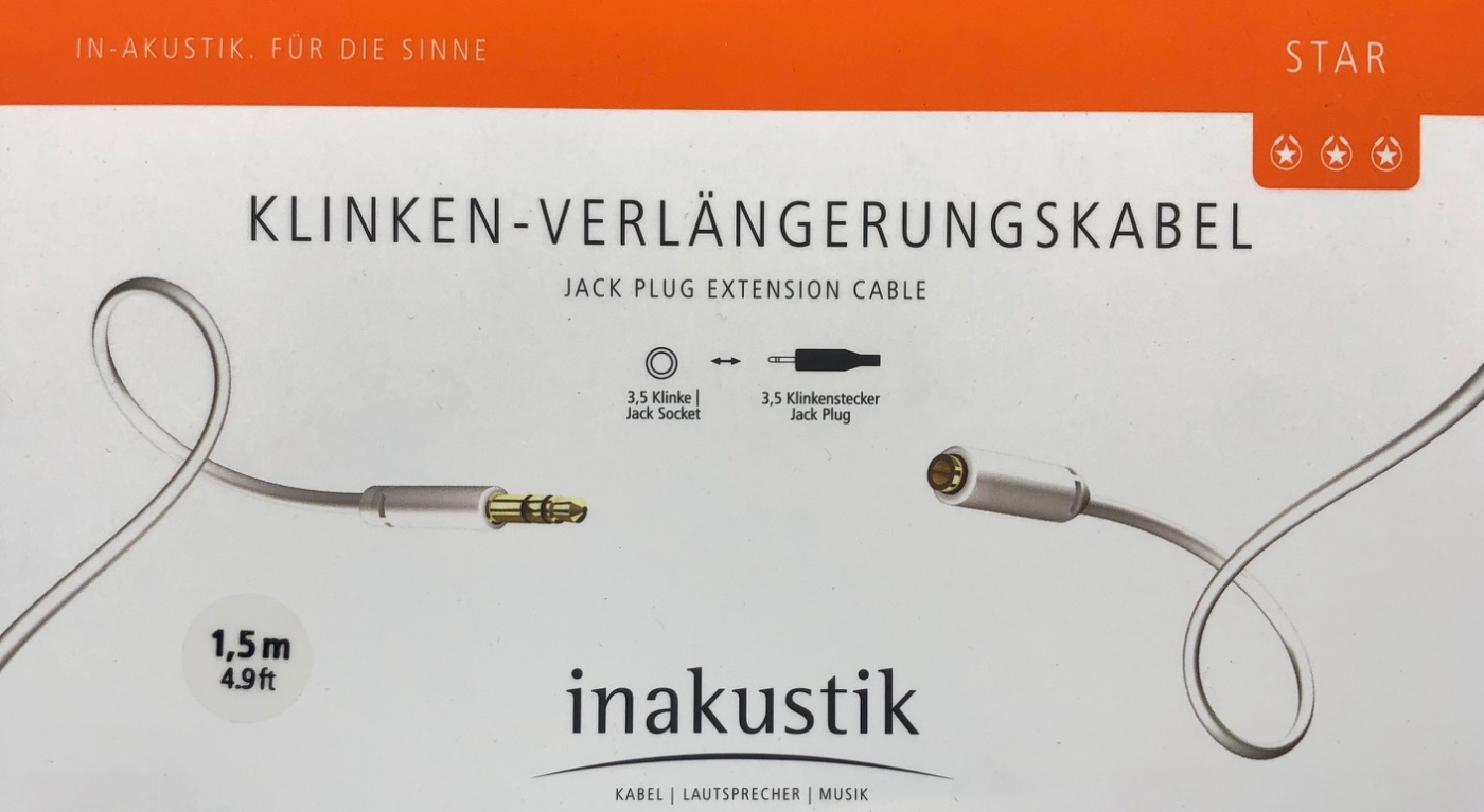 Inakustik Star Klinke-Verlängerungskabel 1,5 m