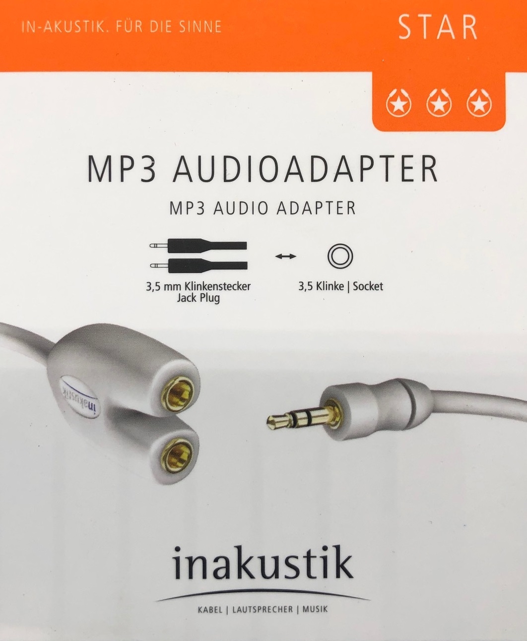 Inakustik Star Klinkenadapter, vergoldet