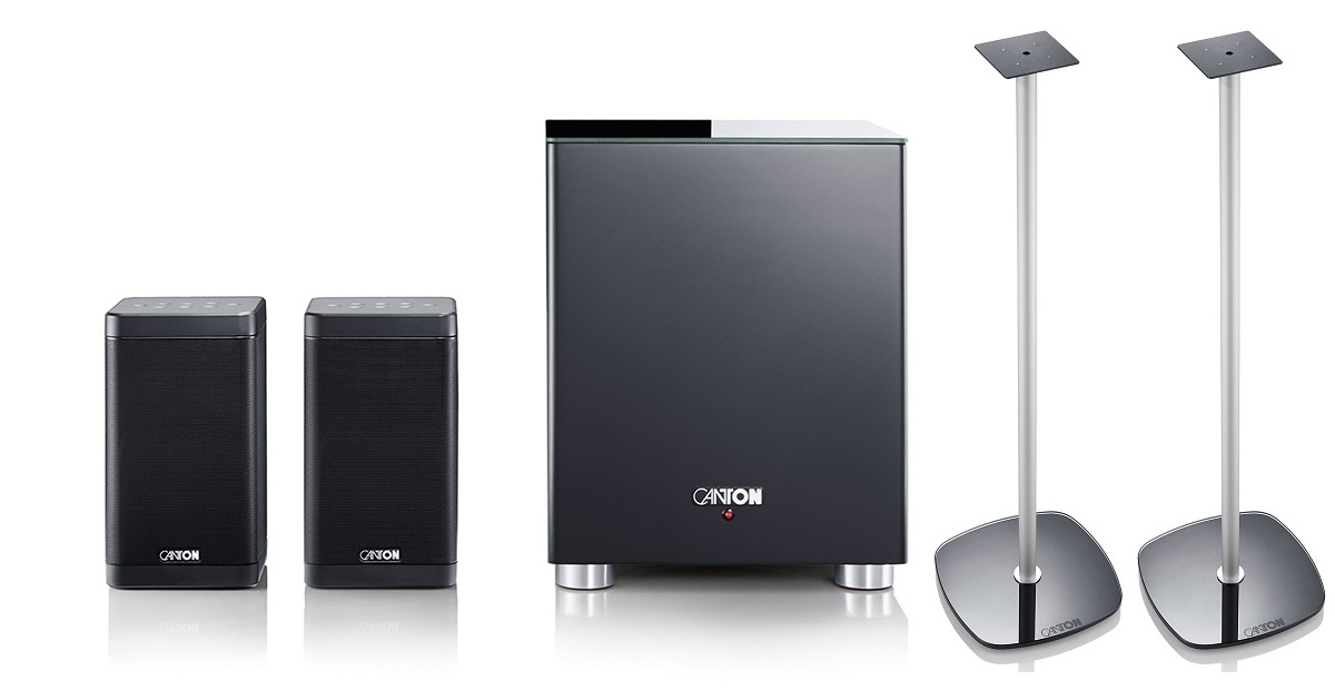 Canton Smart Soundbox 3 + Smart Sub 8 SET GEN2 Schwarz, mit LS-3 Standfüßen