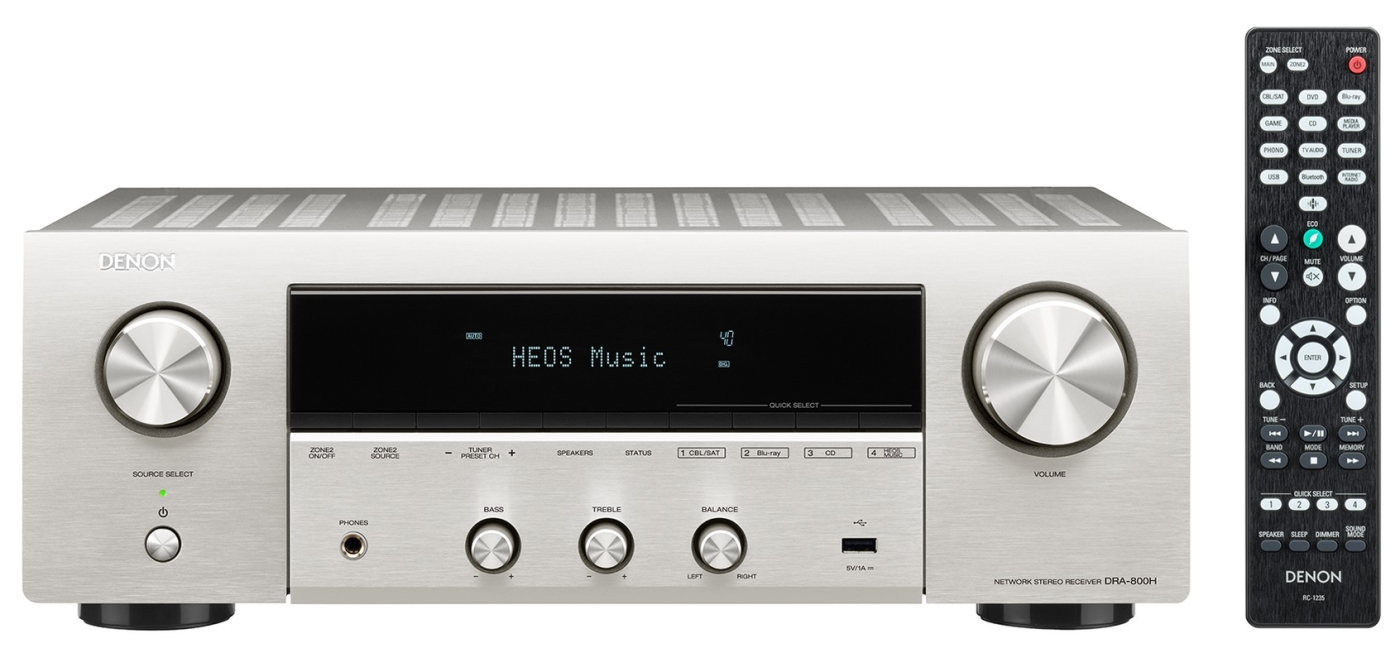 DENON DRA-800H - HiFi-Stereo Netzwerk-Receiver Silber | Auspackware, sehr gut