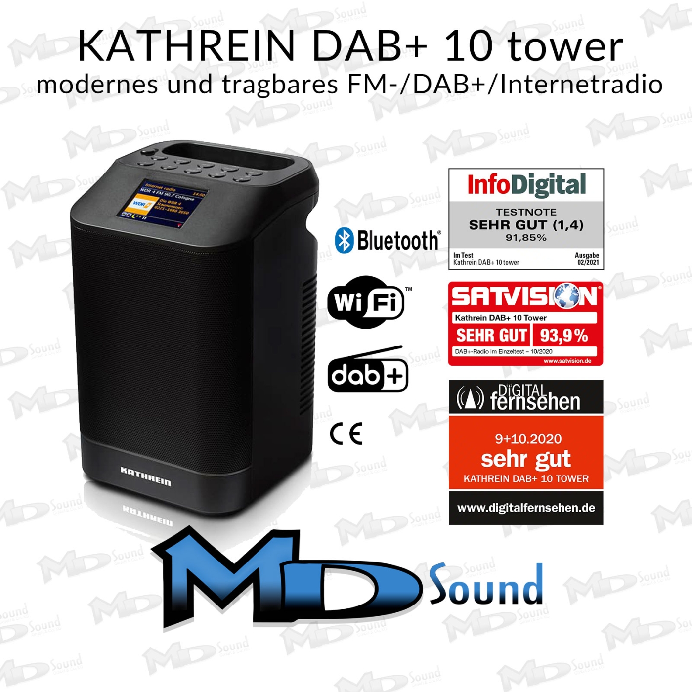 KATHREIN DAB+ 10 tower ++ BLACK-DEAL-DAYS ++ mit Akku | Neu