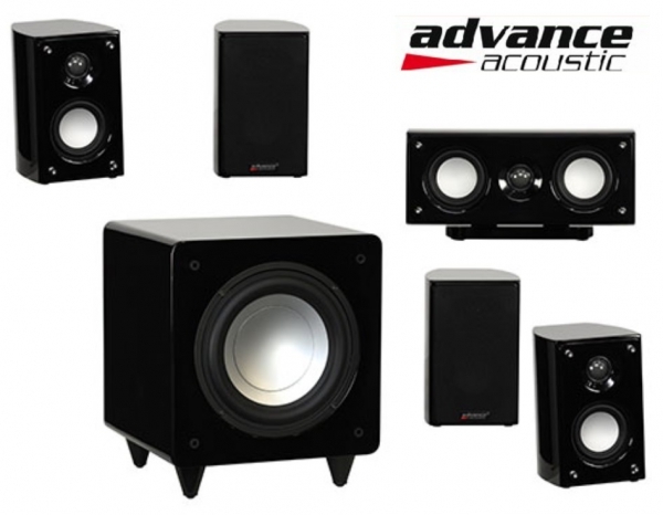 Advance Acoustic HTS1000 Schwarz - 5.1 Kanal Lautsprecher-System | Neu