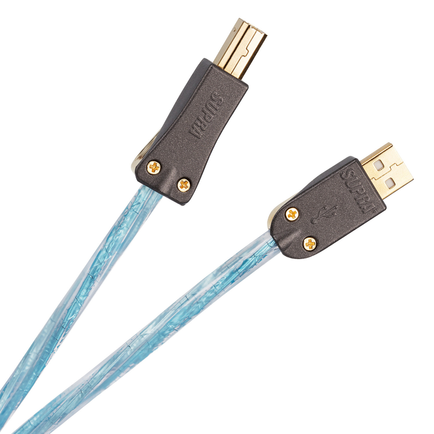 Supra Cables Excalibur | USB Kabel 2.0 A-B | 3,0 m | Eis Blau