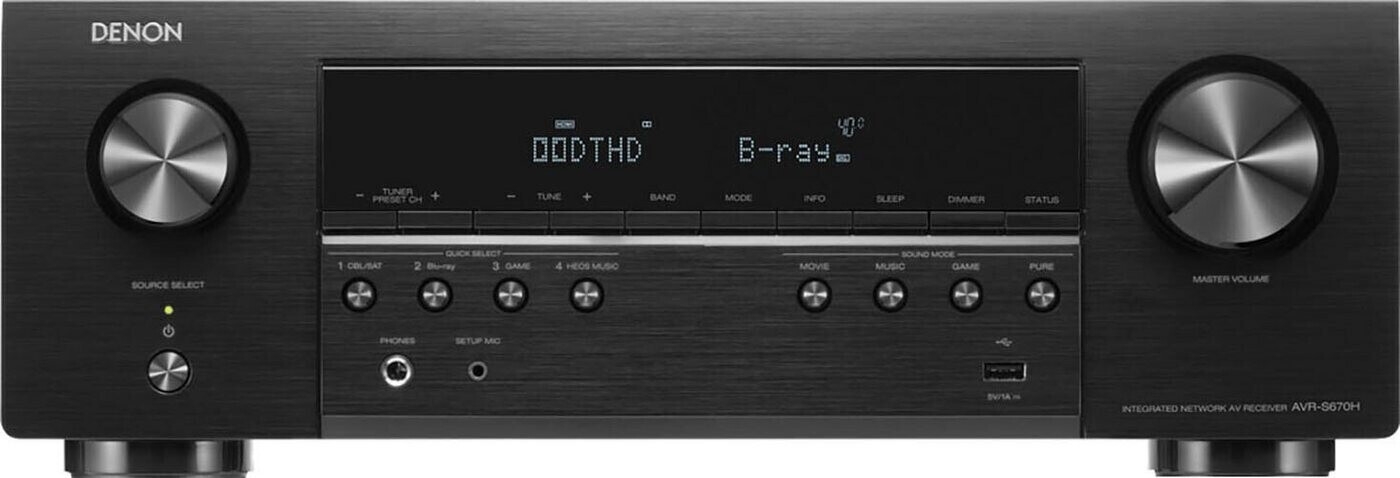 DENON AVR-S670H 5.2-Kanal 8K-Heimkino-Receiver mit HEOS Built-in | Neu