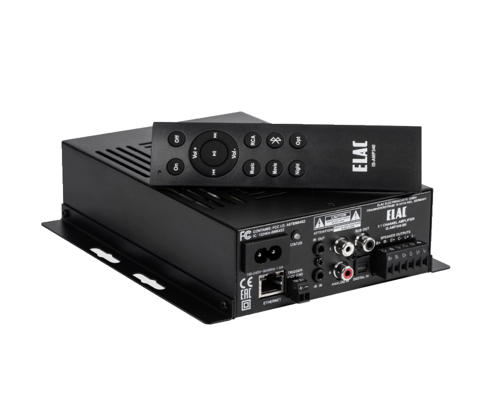 Elac Integrated IS-AMP340-BK - 3-Kanal DSP-Verstärker 3x40 Watt | Neu