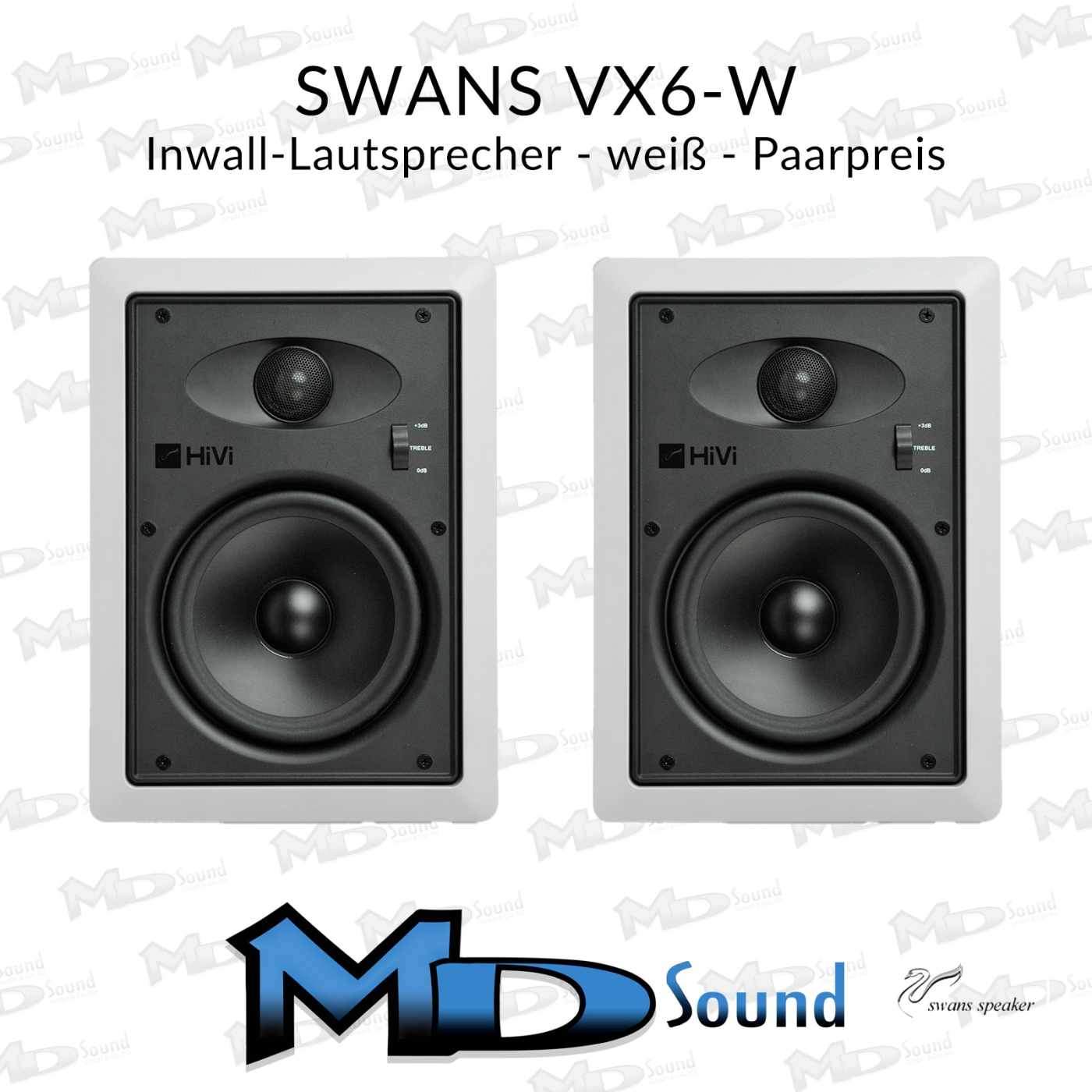 Swan VX6-W, HighEnd Inwall-Lautsprecher weiß - Paarpreis