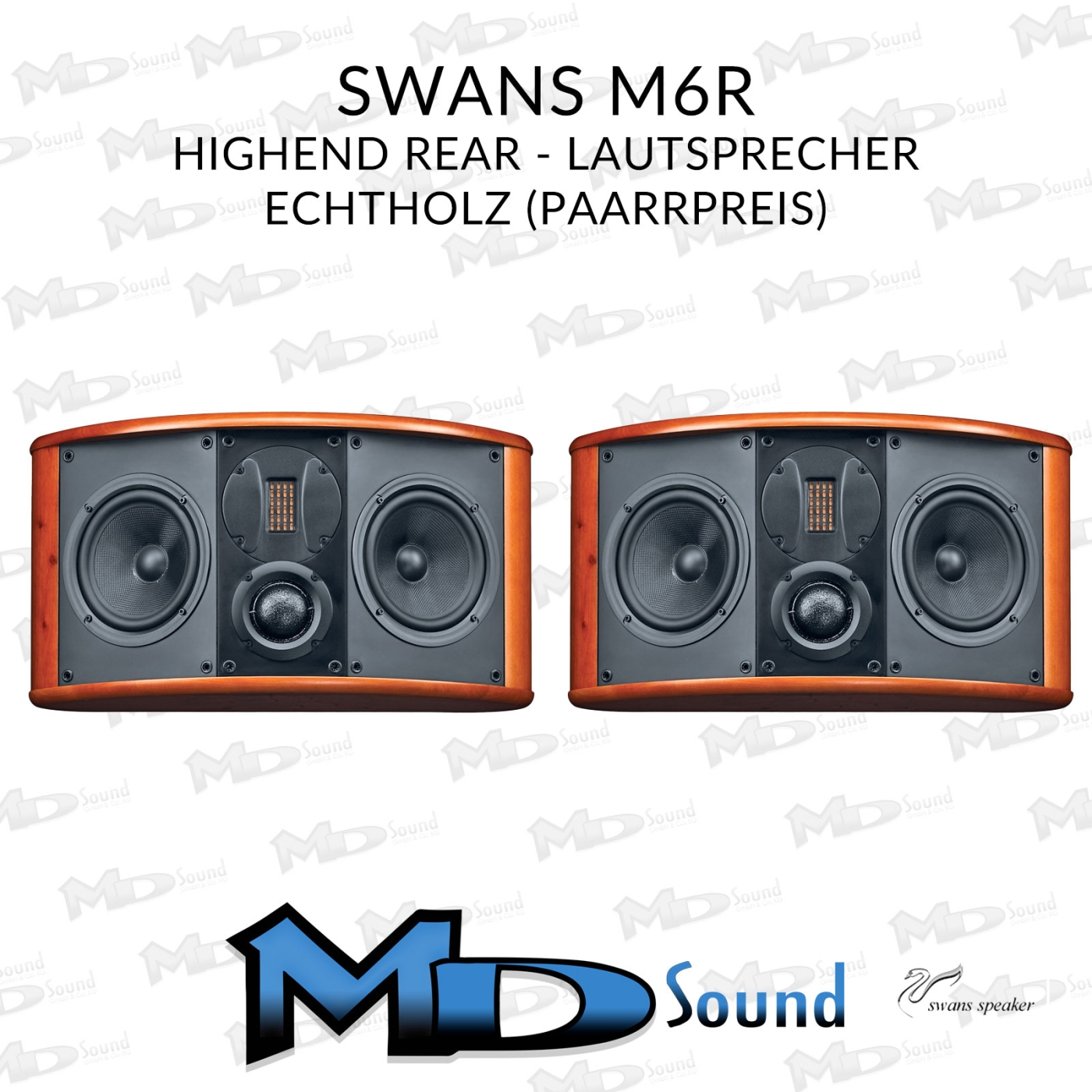 Swan M6R HighEnd Rear-Dipol-Lautsprecher Echtholz - Paarpreis
