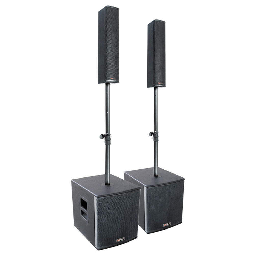 MARK Set MK Bigman 1000A - Aktives 1000 Watt Subwoofer-Satelliten-System | Neu Schwarz, inklusive Speakon-Kabel