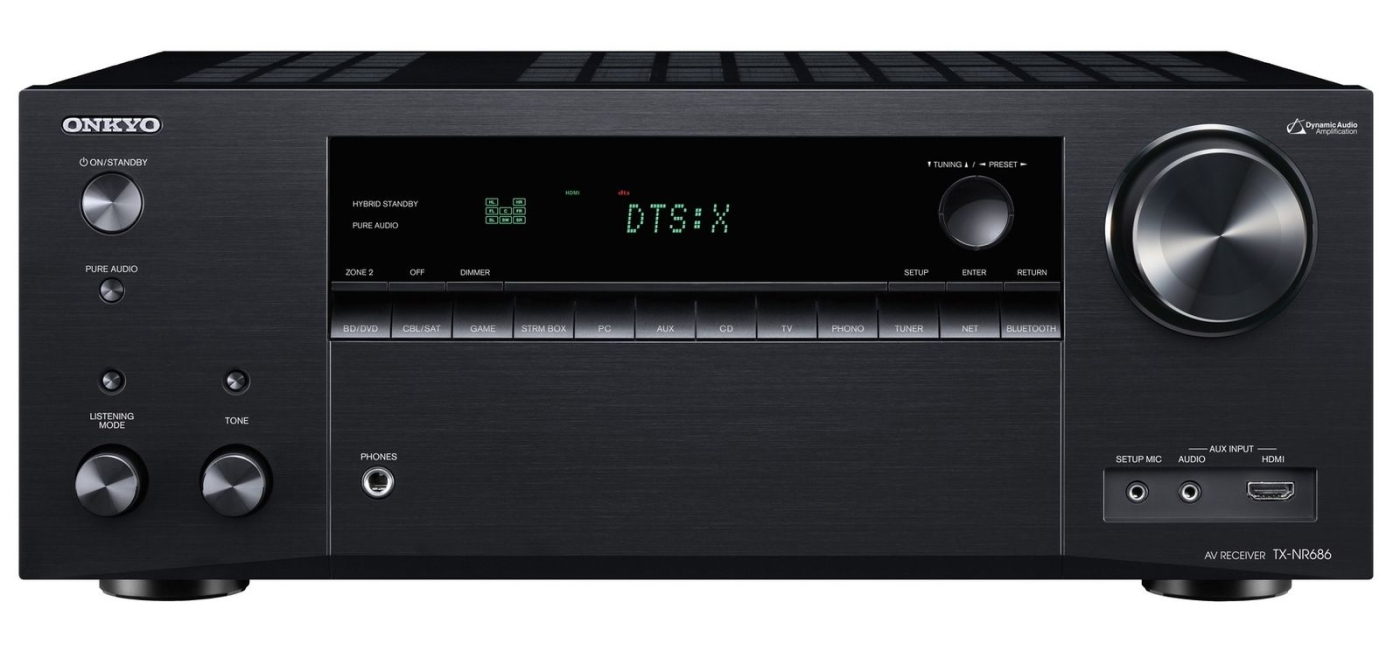 ONKYO TX-NR686-B Schwarz - 7.2 Kanal AV-Receiver | B-Ware, gut, ohne OVP und Zubehör