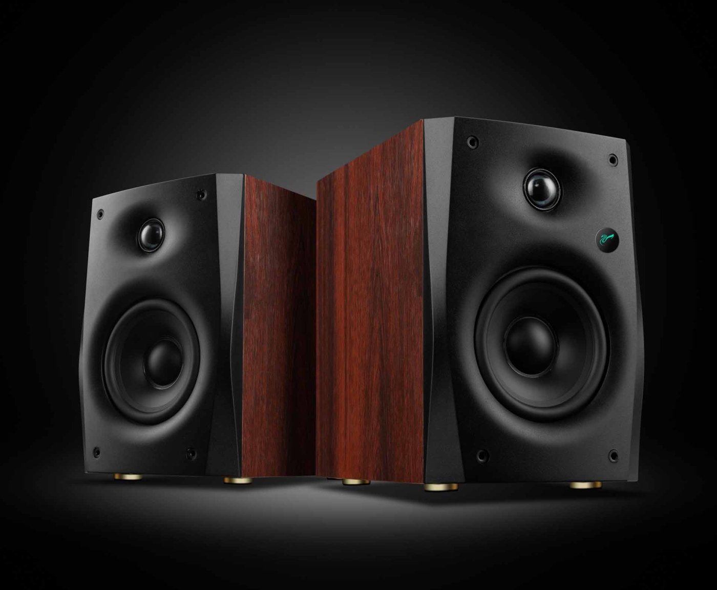 Swan D1100 - aktive 2-Wege-Bluetooth Regallautsprecher, Paar | Neu