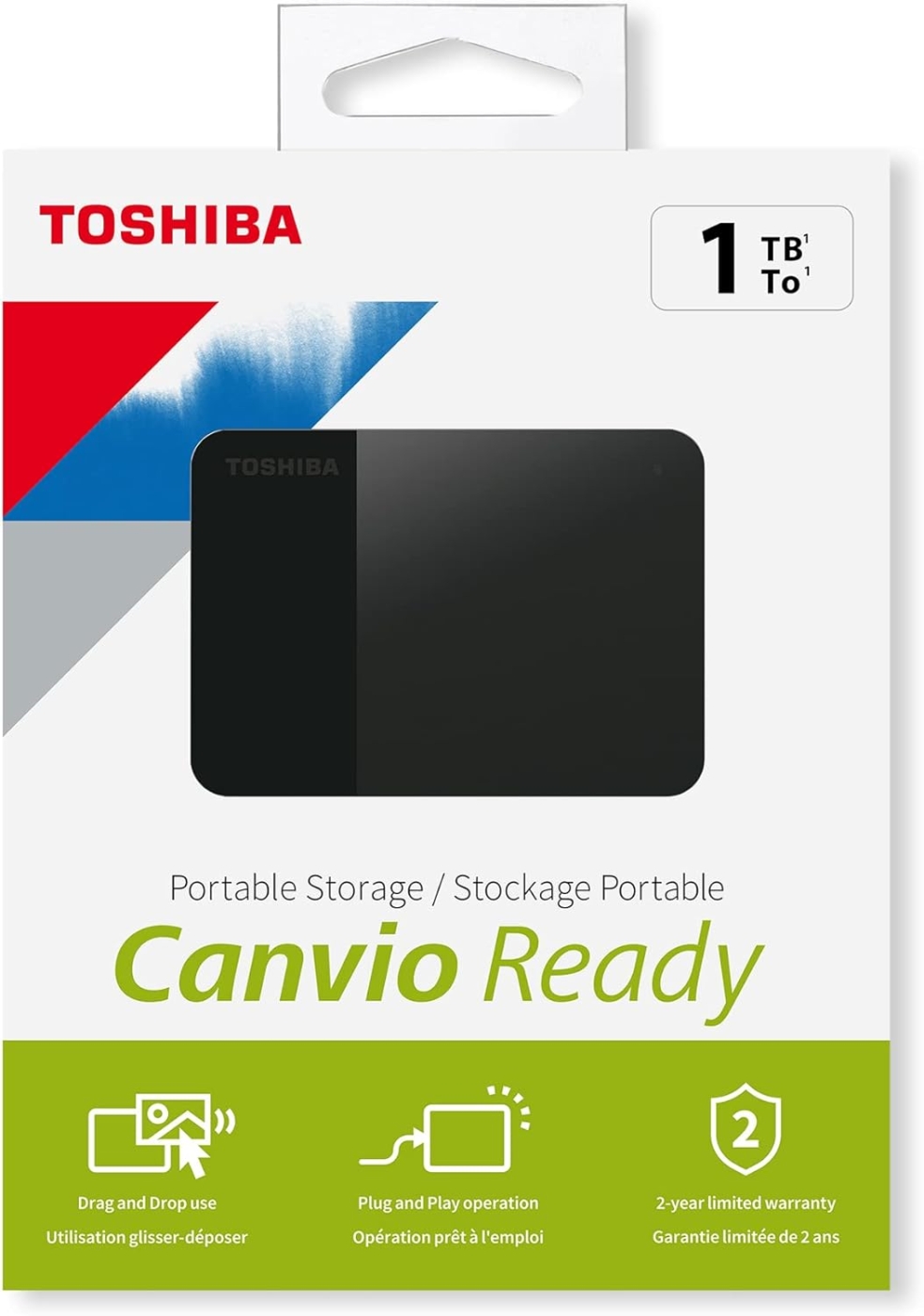 Toshiba Externe Festplatte 1 TB Schwarz | Neu
