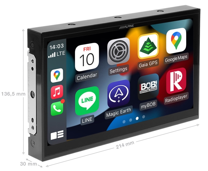 ALPINE i905D-F 9-Zoll-Mobile-Media-Station DAB+, Wireless Apple CarPlay und Android Auto