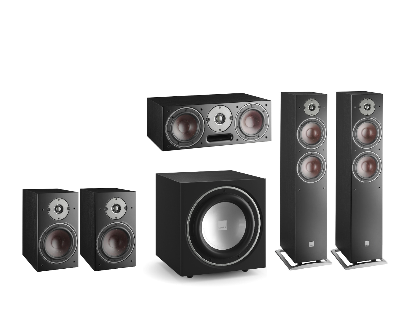 Dali Oberon Heimkino-Systeme, Black Ash | Neu 5.1-System | 3