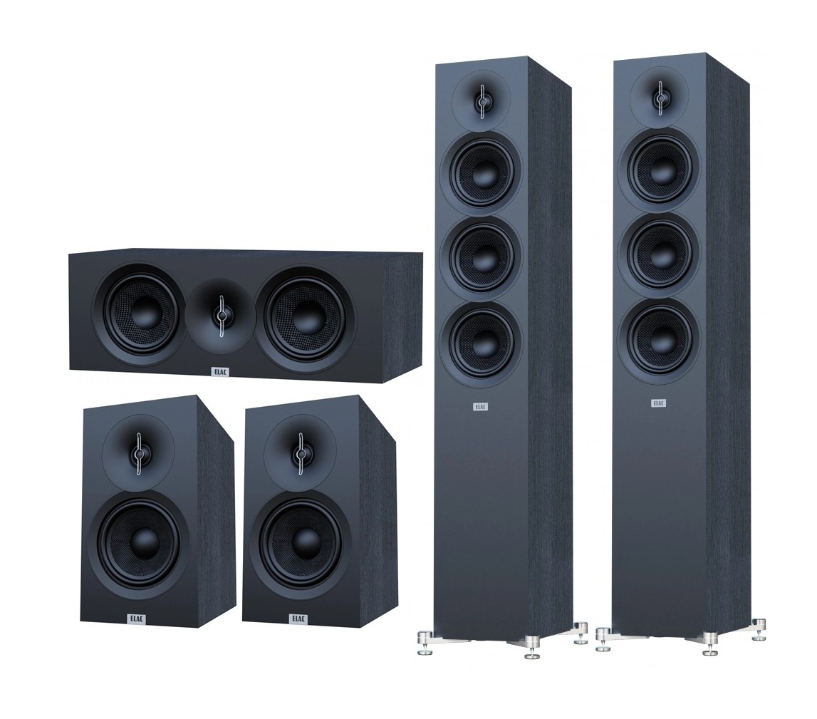 Elac Debut 3.0 Serie Heimkino-Systeme, Schwarz | Neu 5-Kanal Set 1