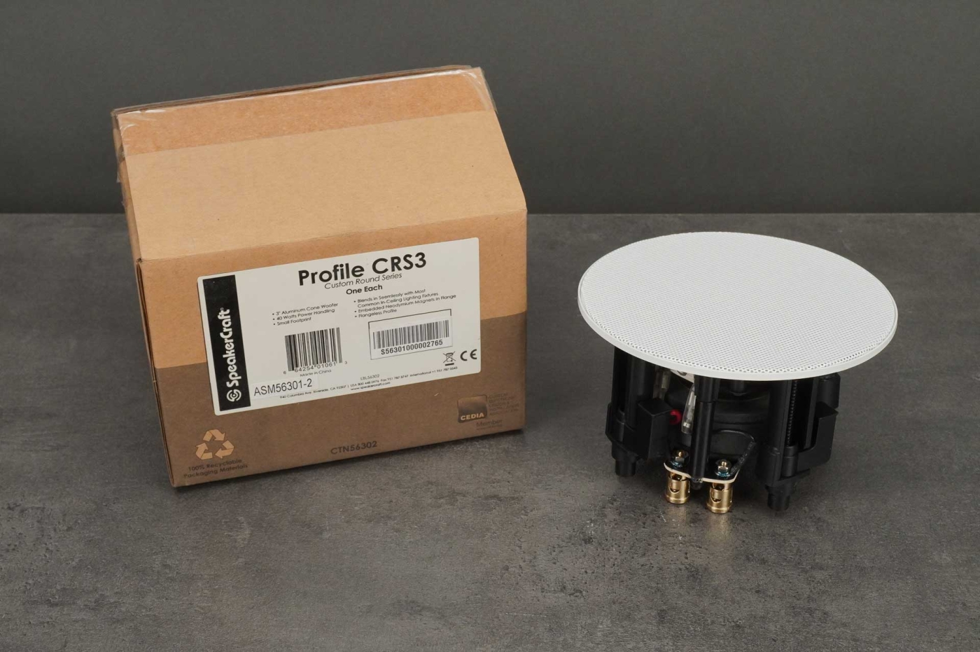 SpeakerCraft Profile CRS3 - Kompakter 3 Zoll High-End Einbaulautsprecher | Neu