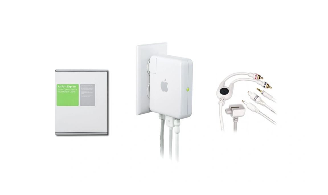 Apple AirPort Express Stero Connection Kit with Monster Cables