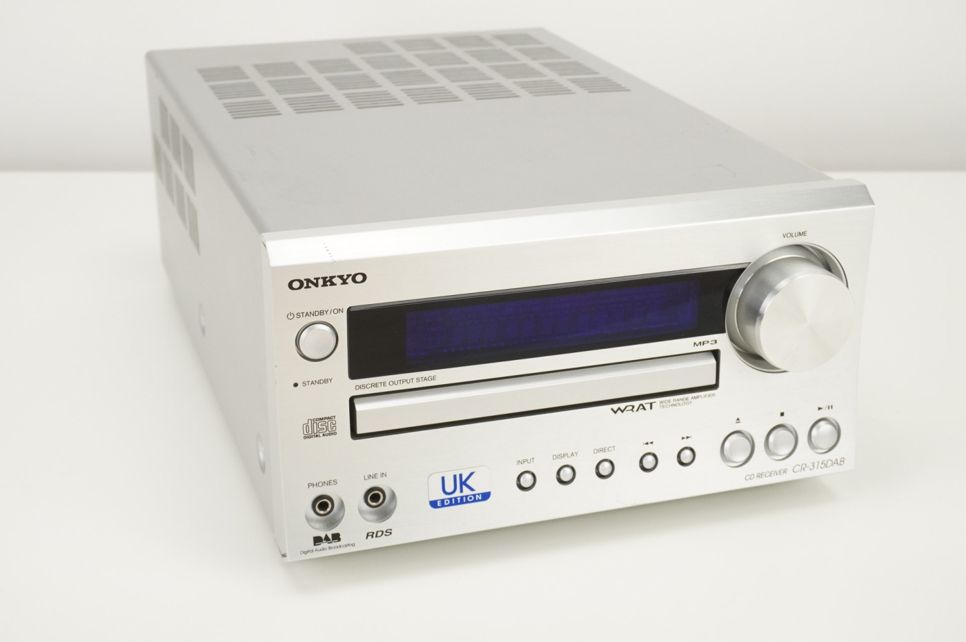 Onkyo CR-315DAB Silber - Stereo-CD-Receiver mit DAB | B-Ware, siehe Fotos, ohne OVP