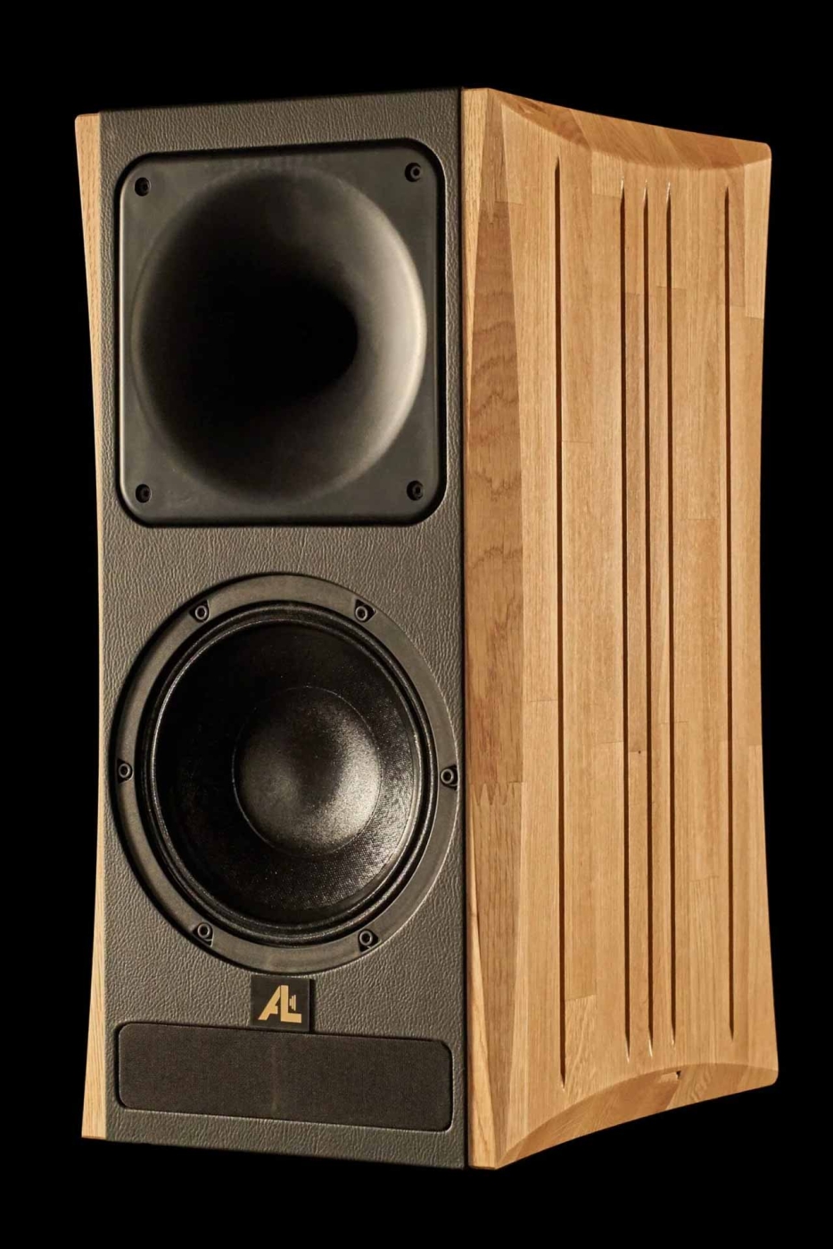 Atlantis Lab AT21 Pro - Regallautsprecher Paar | schwarz / Eichenholz | Auspackware, wie neu