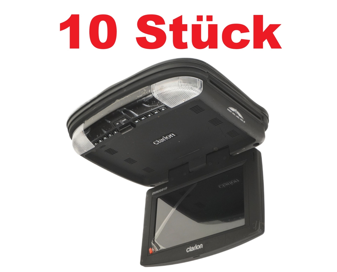 10 Stück Clarion OHM888VD - 8 Zoll Deckenmonitor mit DVD-Laufwerk | siehe Beschreibung