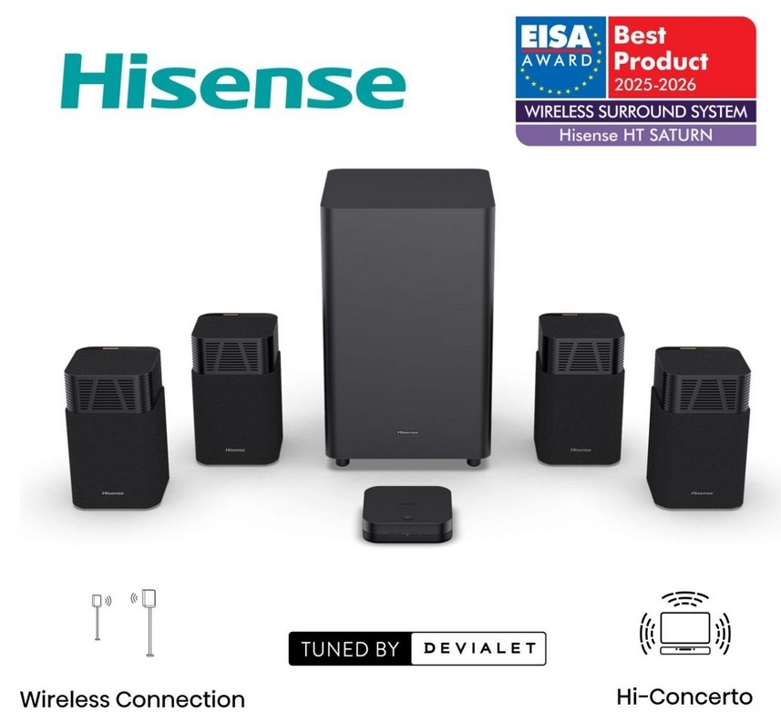 HISENSE HT Saturn 4.1.2 Kanal Soundbar mit Dolby Atmos | Neu