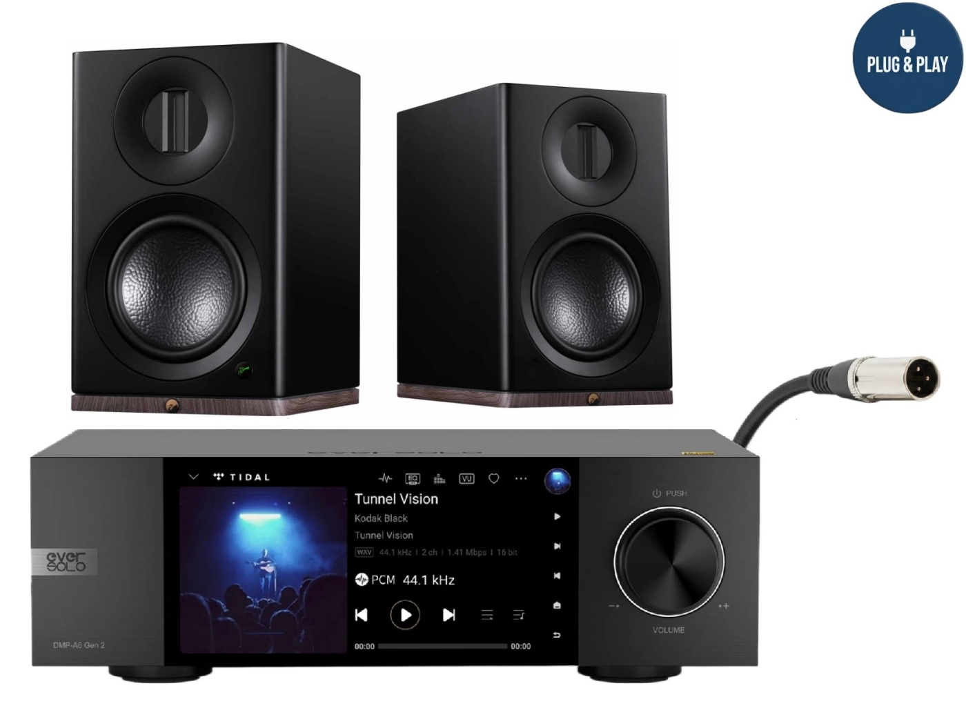 Bundle Eversolo DMP-A6 Gen2 + Swan Dazzle Prime - Streaming Stereo-System, Schwarz | Neu