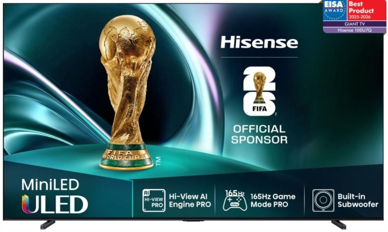 HISENSE 100U7Q 253 cm, 100 Zoll 4K Ultra HD ULED MiniLED Smart TV, Kartonschaden